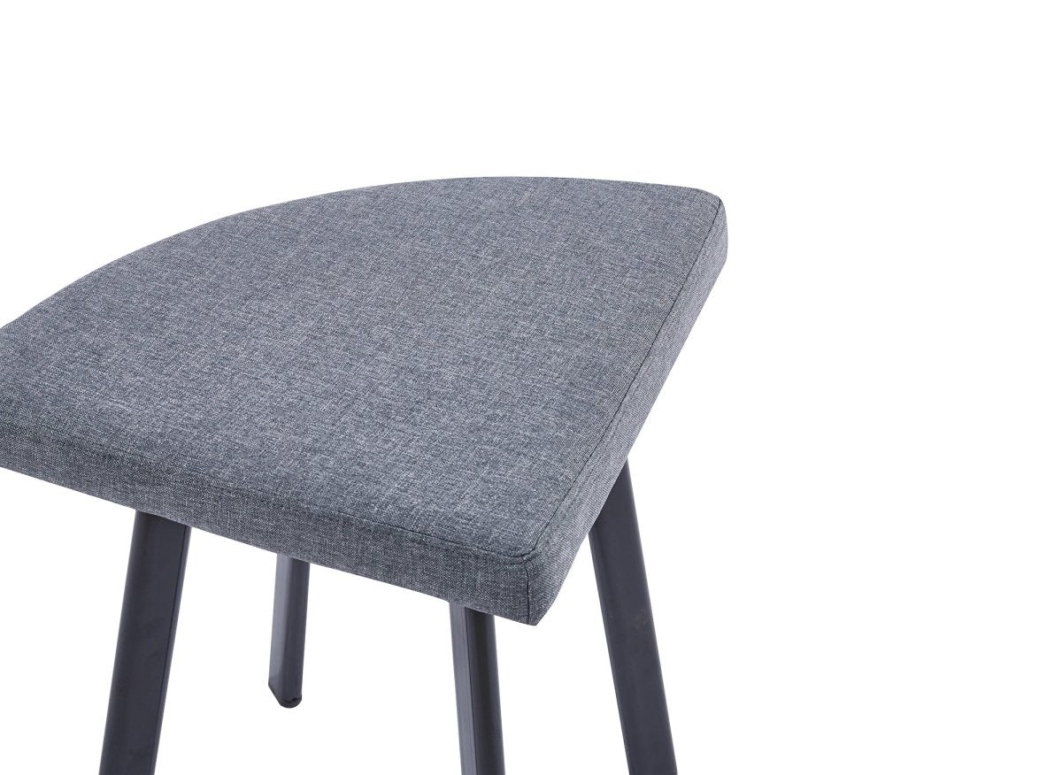 Ensemble table à manger en bois noir avec 4 tabourets gris IRINA - DécoInParis