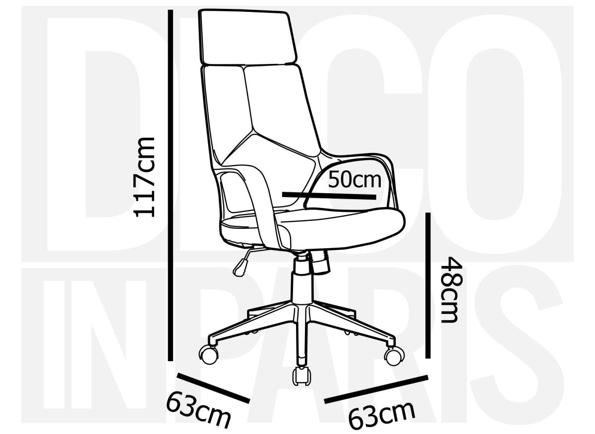 Fauteuil de bureau gris OMEGA - DécoInParis