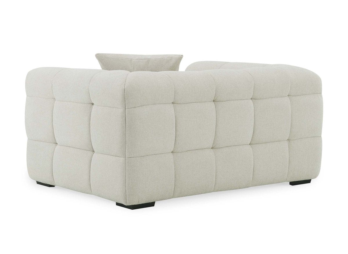 Fauteuil en tissu beige BELLA - DécoInParis