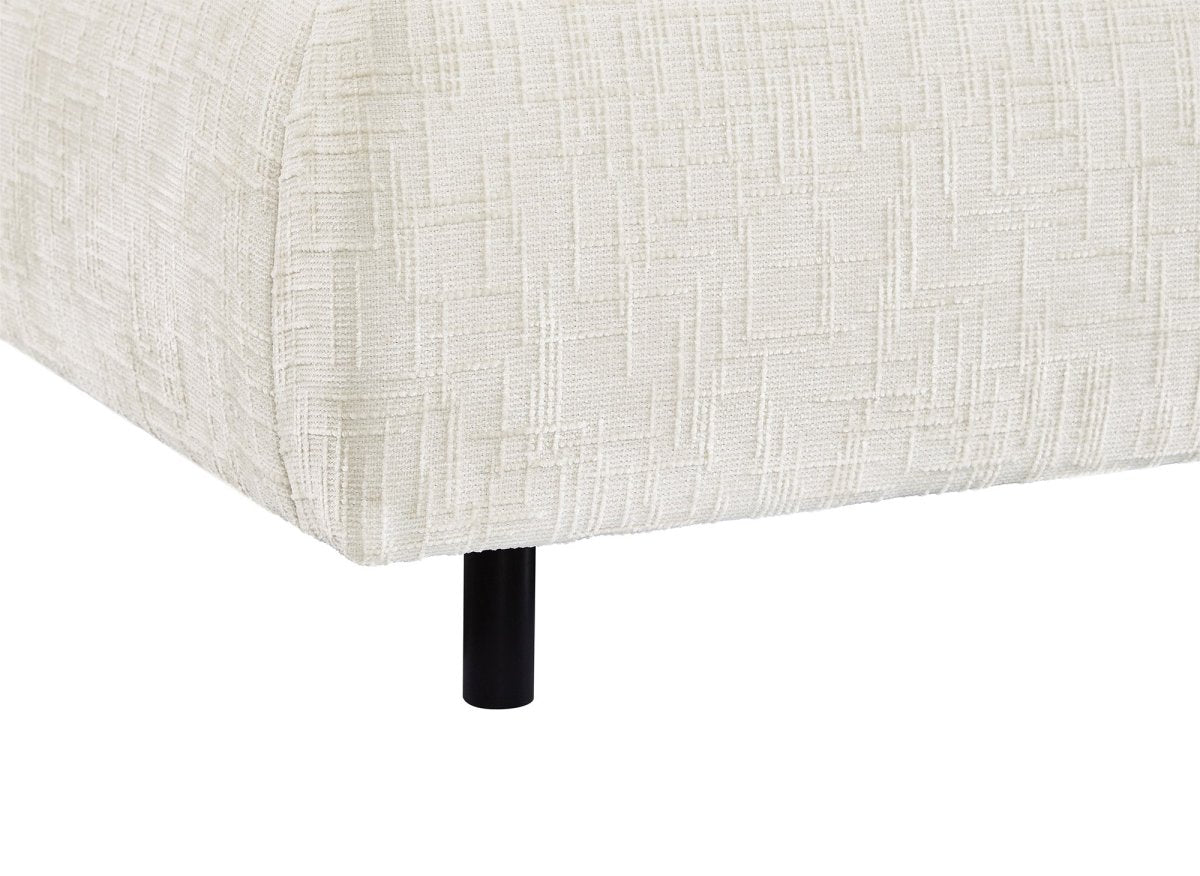 Lit coffre en velours chiné beige 140x190cm MELO - DécoInParis