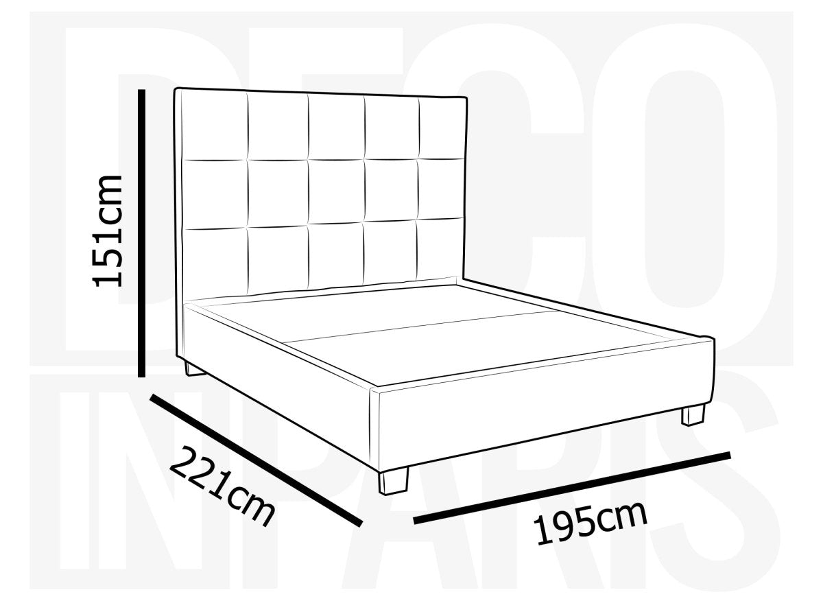 Lit coffre en velours gris design CAROLINE 180 x 200 cm - DécoInParis