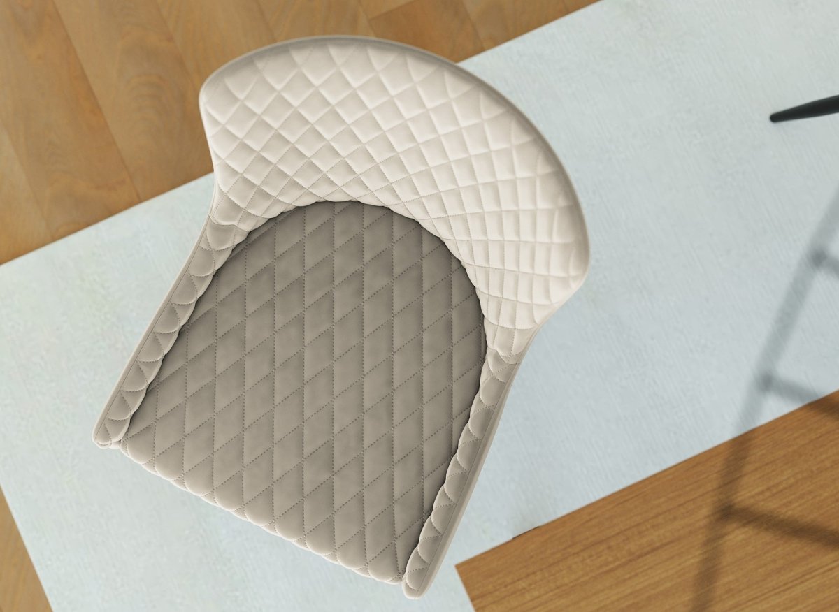 Lot de 2 chaises design en velours beige JENNY - DécoInParis