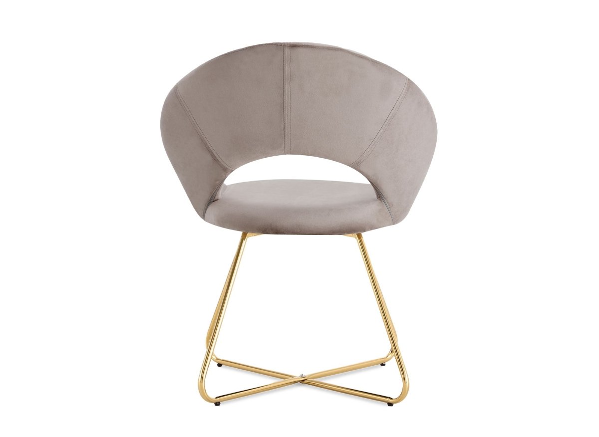 Lot de 2 chaises design en velours beige PETRA - DécoInParis