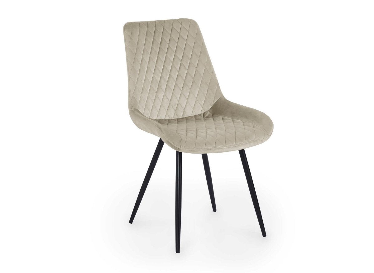Lot de 2 chaises design en velours beige YOLA - DécoInParis