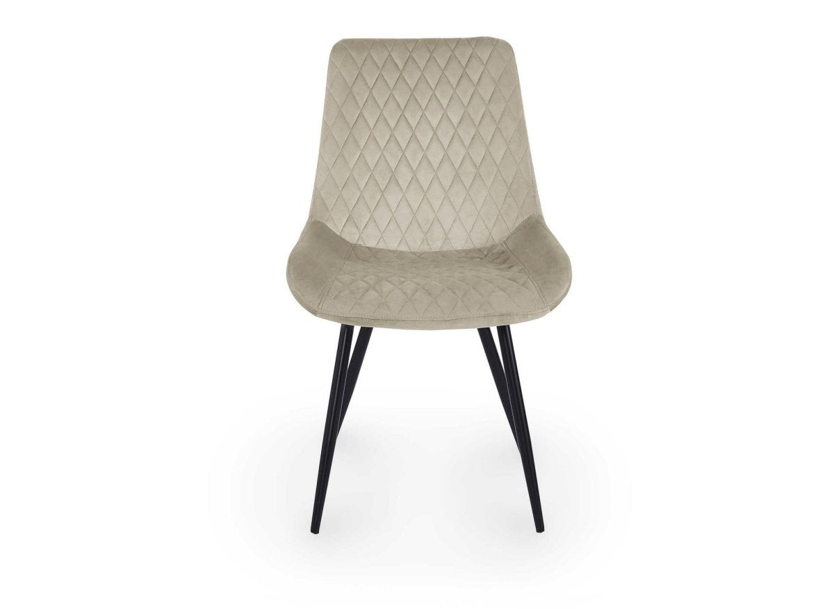Lot de 2 chaises design en velours beige YOLA - DécoInParis