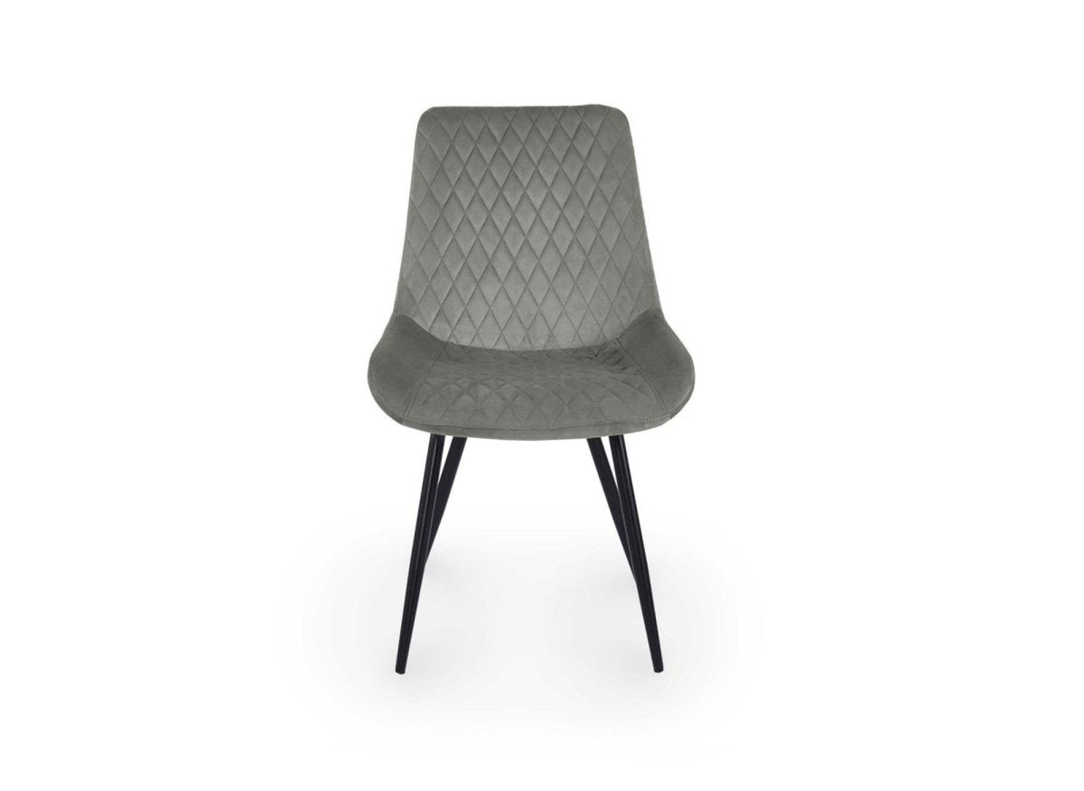 Lot de 2 chaises design en velours gris YOLA - DécoInParis