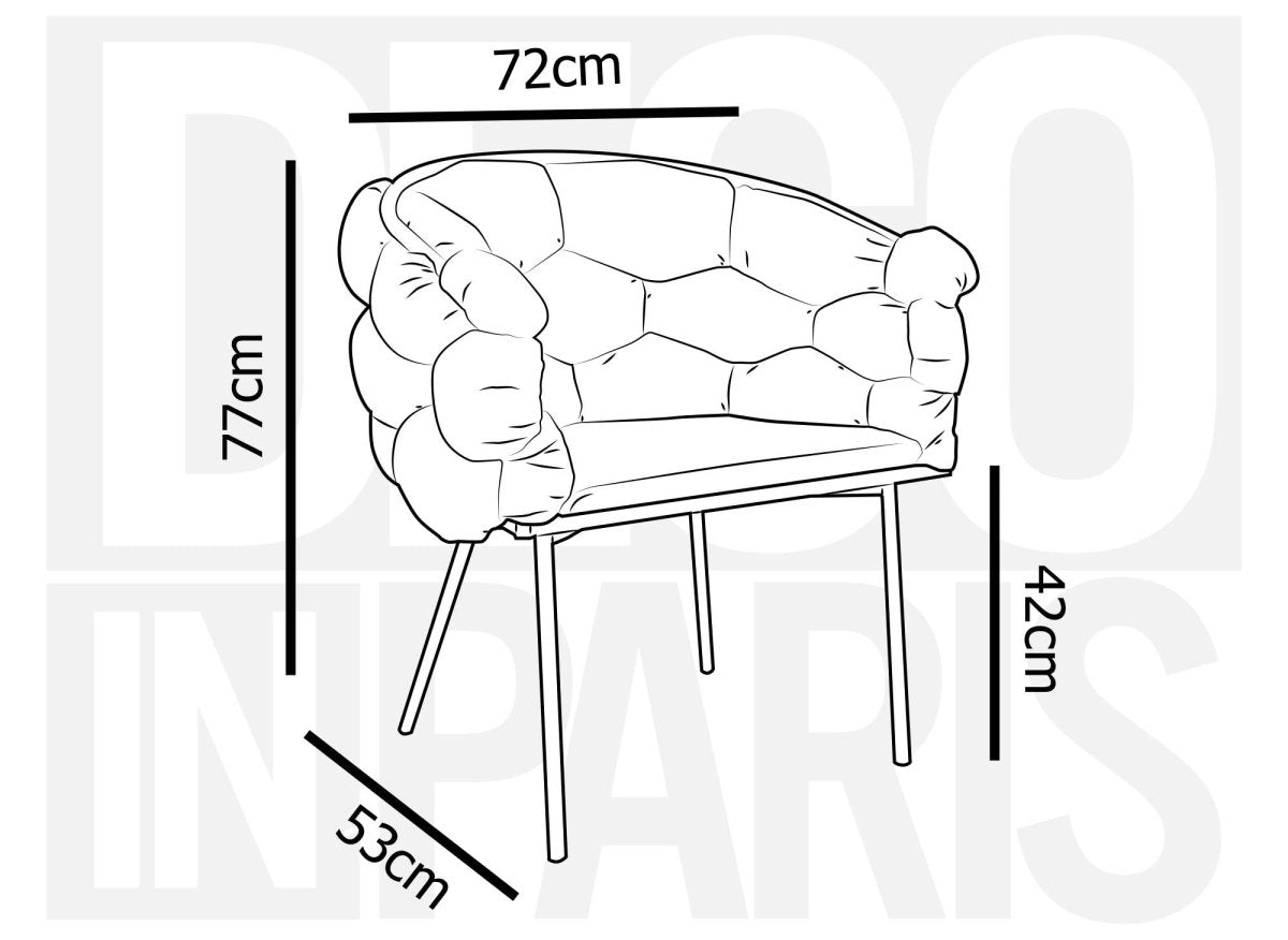 Lot de 2 chaises en velours noir pieds en métal argenté CHARLOTTE - DécoInParis