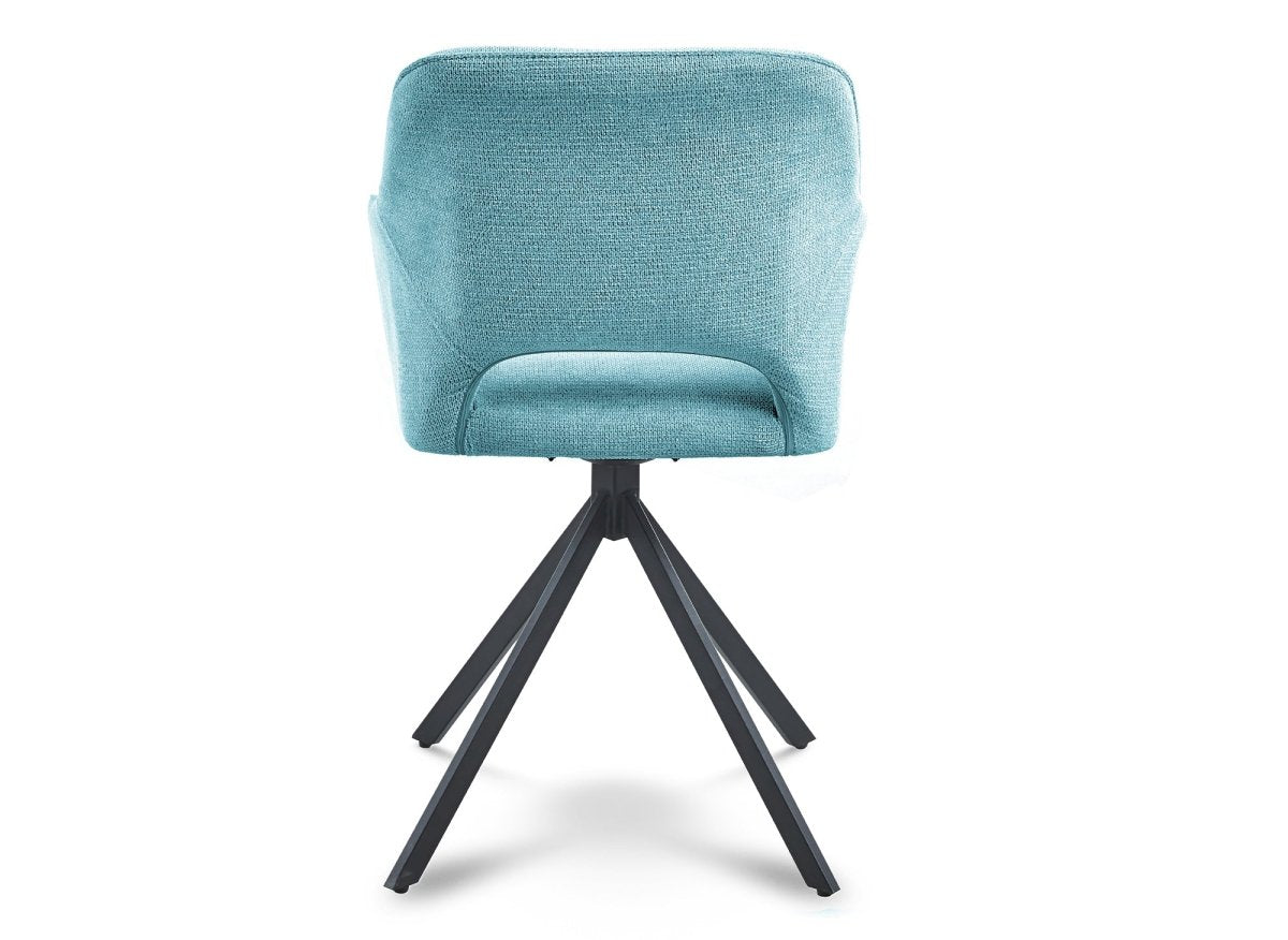 Lot de 2 chaises pivotantes design en velours vert d'eau CIEL - DécoInParis