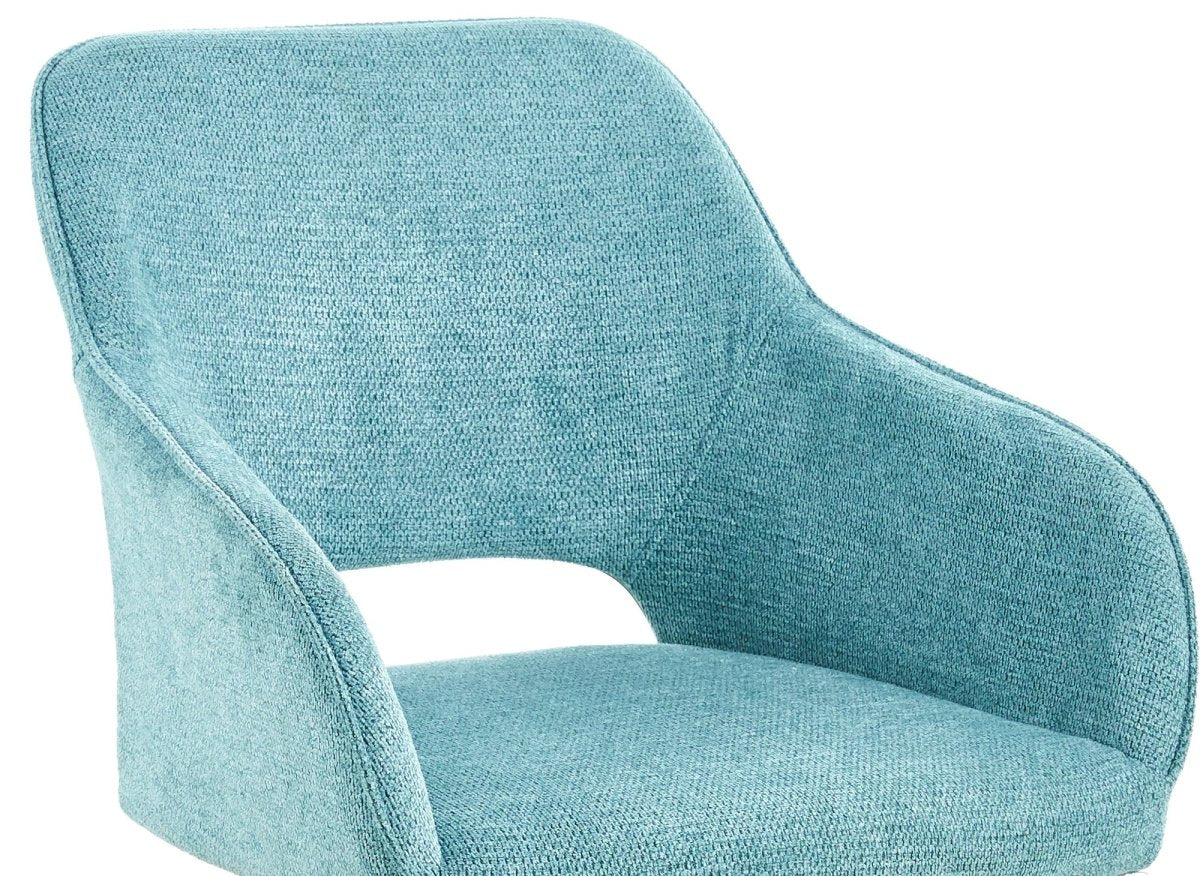 Lot de 2 chaises pivotantes design en velours vert d'eau CIEL - DécoInParis