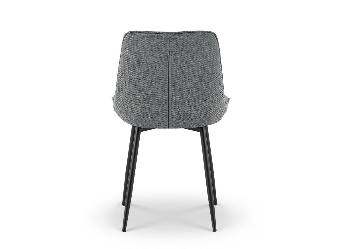 Lot de 4 chaises en tissu gris LOREVA - DécoInParis