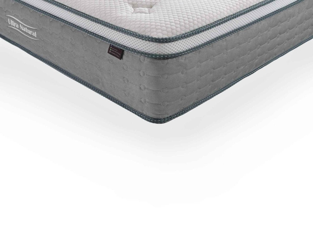 Matelas hybride NATURAL 140 x 190 cm ressorts ensachés et soie épaisseur 29 cm - DécoInParis