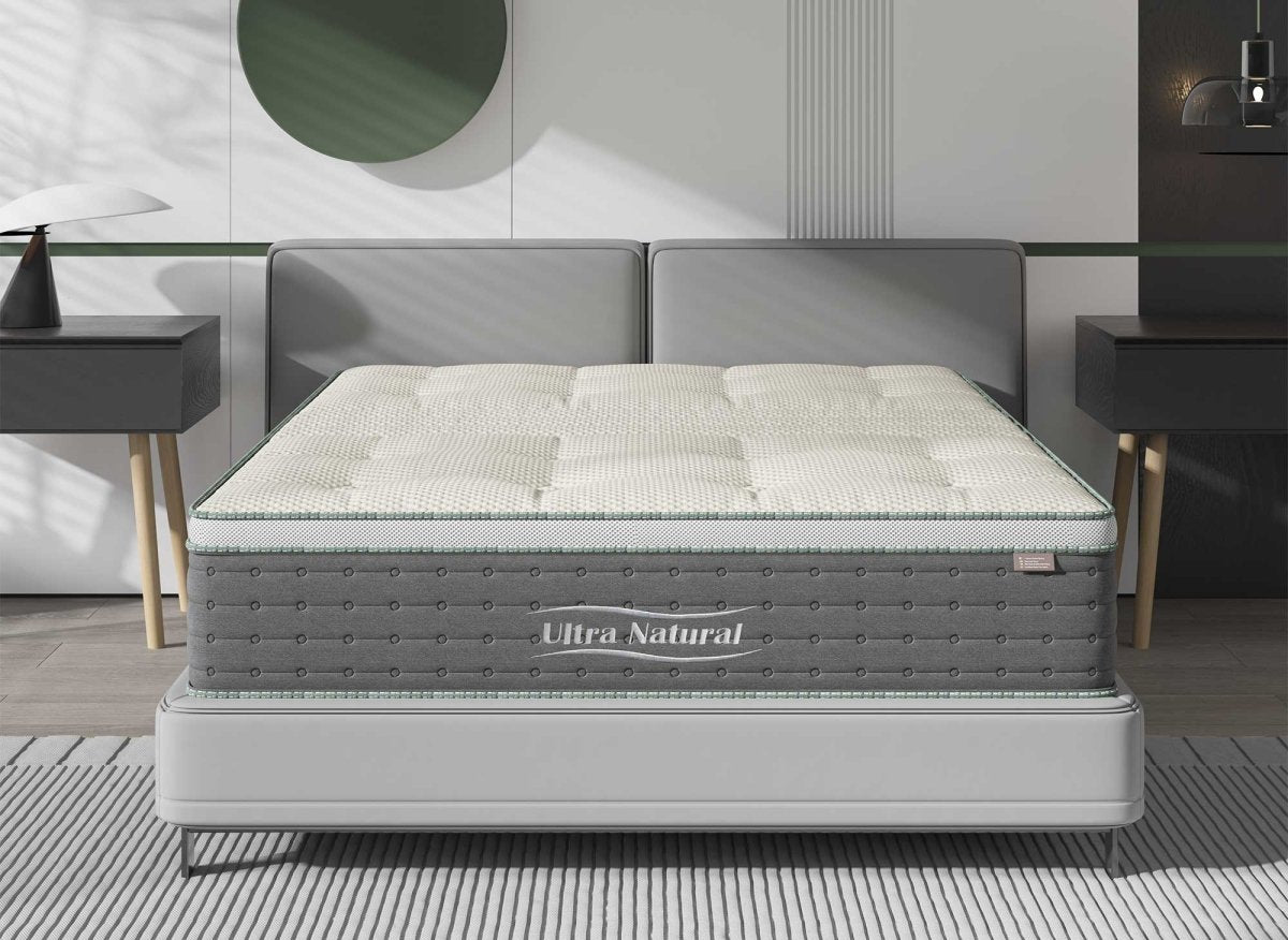 Matelas hybride NATURAL 180 x 200 cm ressorts ensachés et soie épaisseur 29 cm - DécoInParis