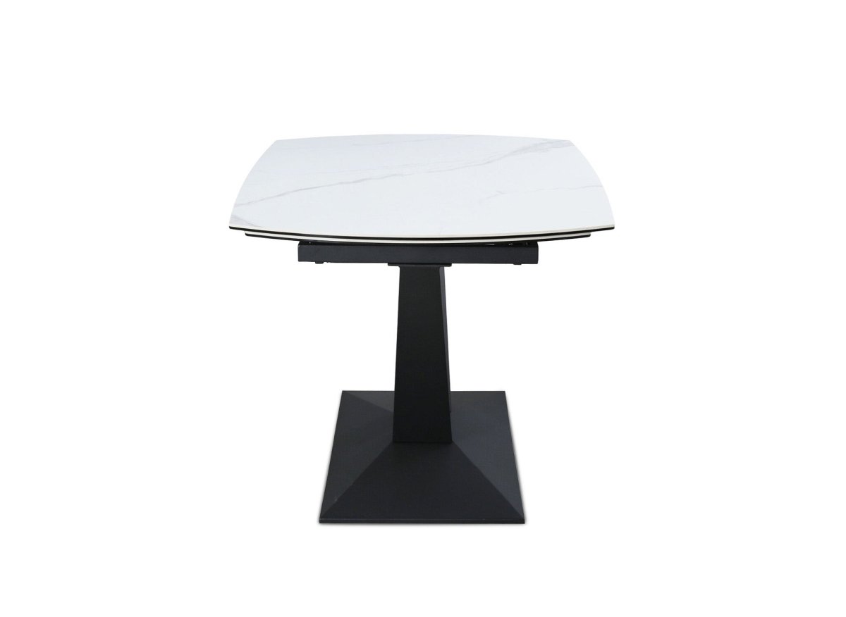 Table à manger extensible en céramique blanche 6 - 8 personnes ELIAD - DécoInParis