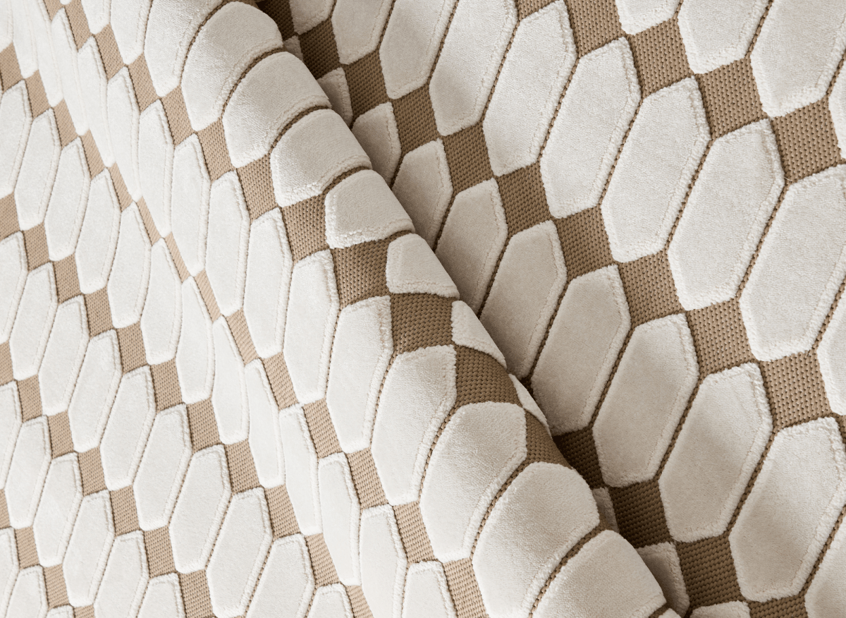 Tapis beige à motifs hexagonal 160 x 230 cm KELVYN - DécoInParis