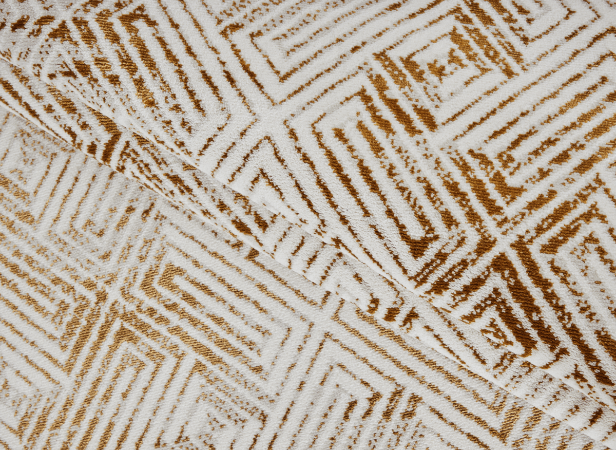 Tapis géométrique beige et marron 200 x 290 cm CARAMEL - DécoInParis