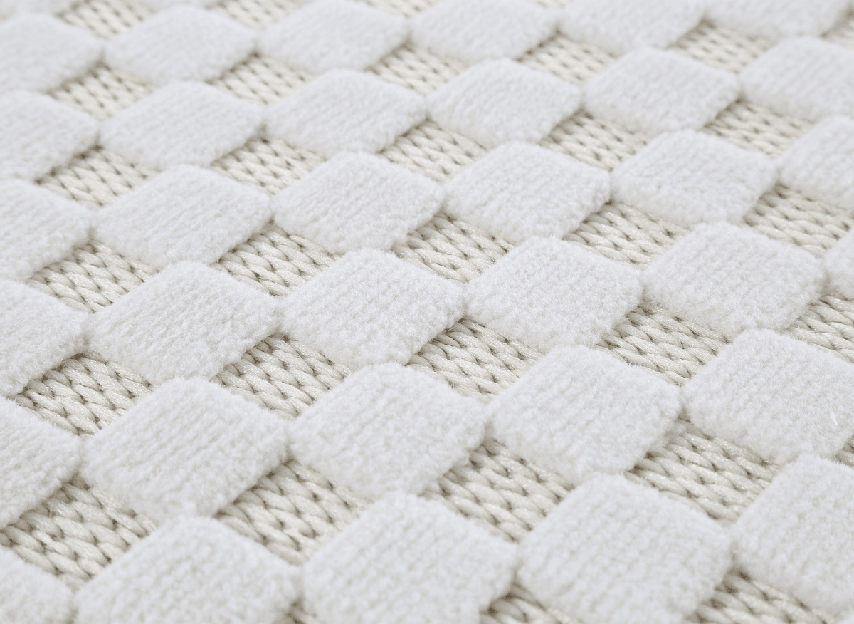 Tapis gris à motifs carreaux 200 x 290 cm MATILA - DécoInParis