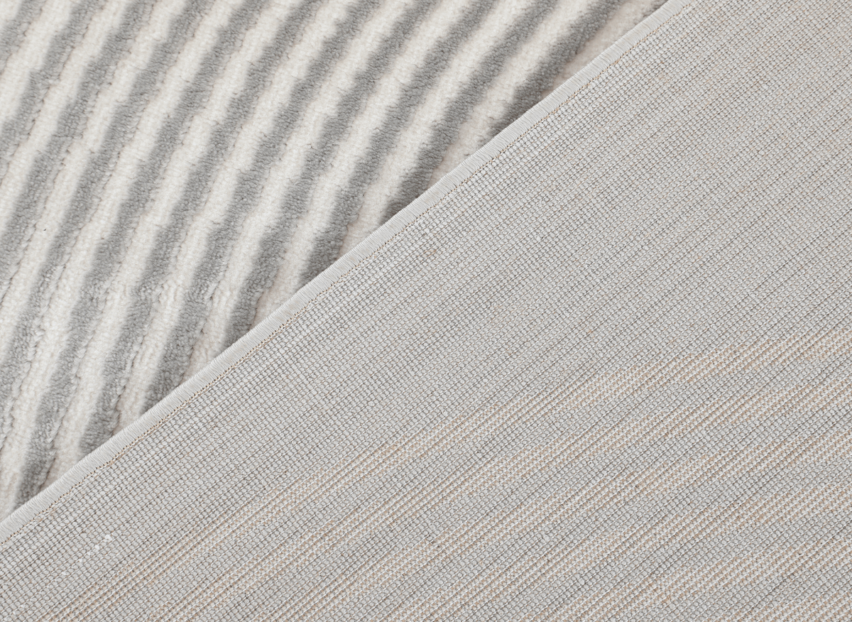 Tapis gris à motifs ronds 160 x 230 cm UTAH - DécoInParis