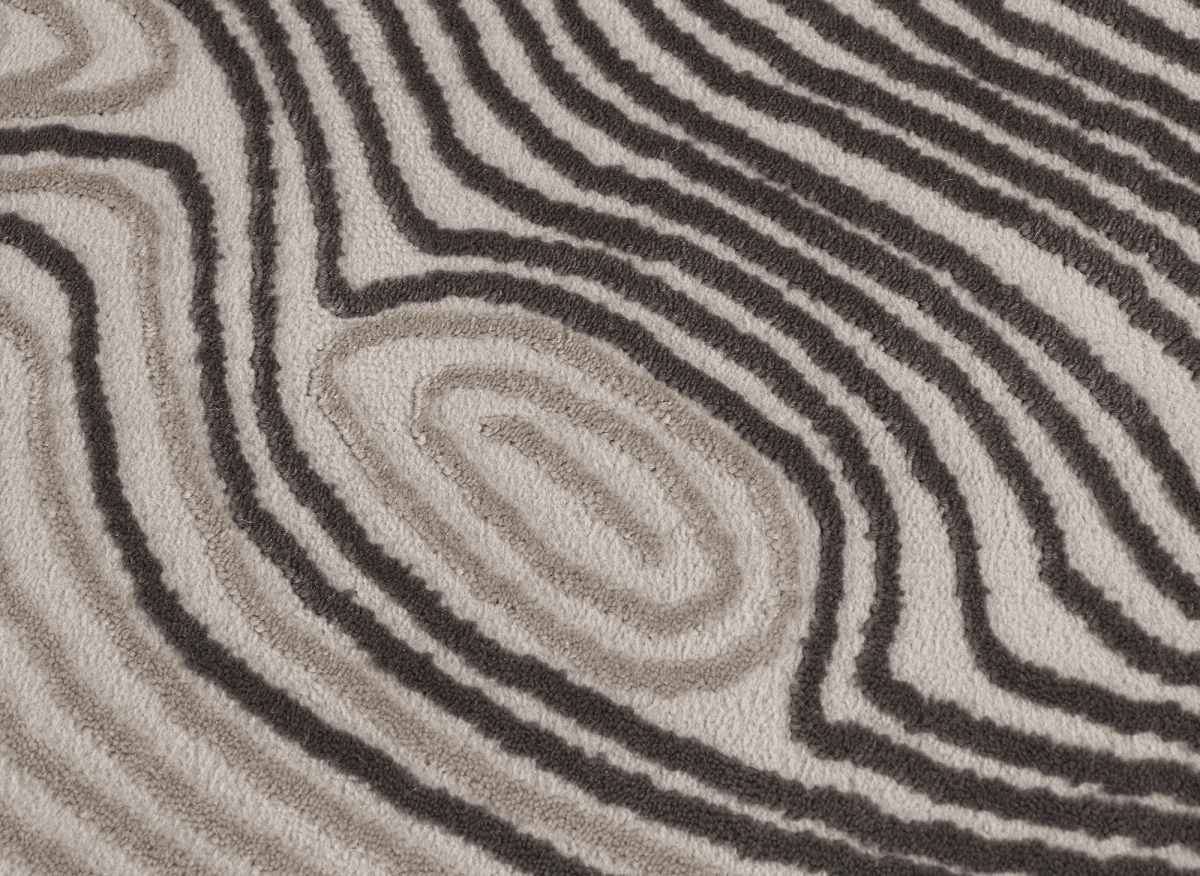 Tapis gris et beige à motifs 200 x 290 cm LYAH - DécoInParis