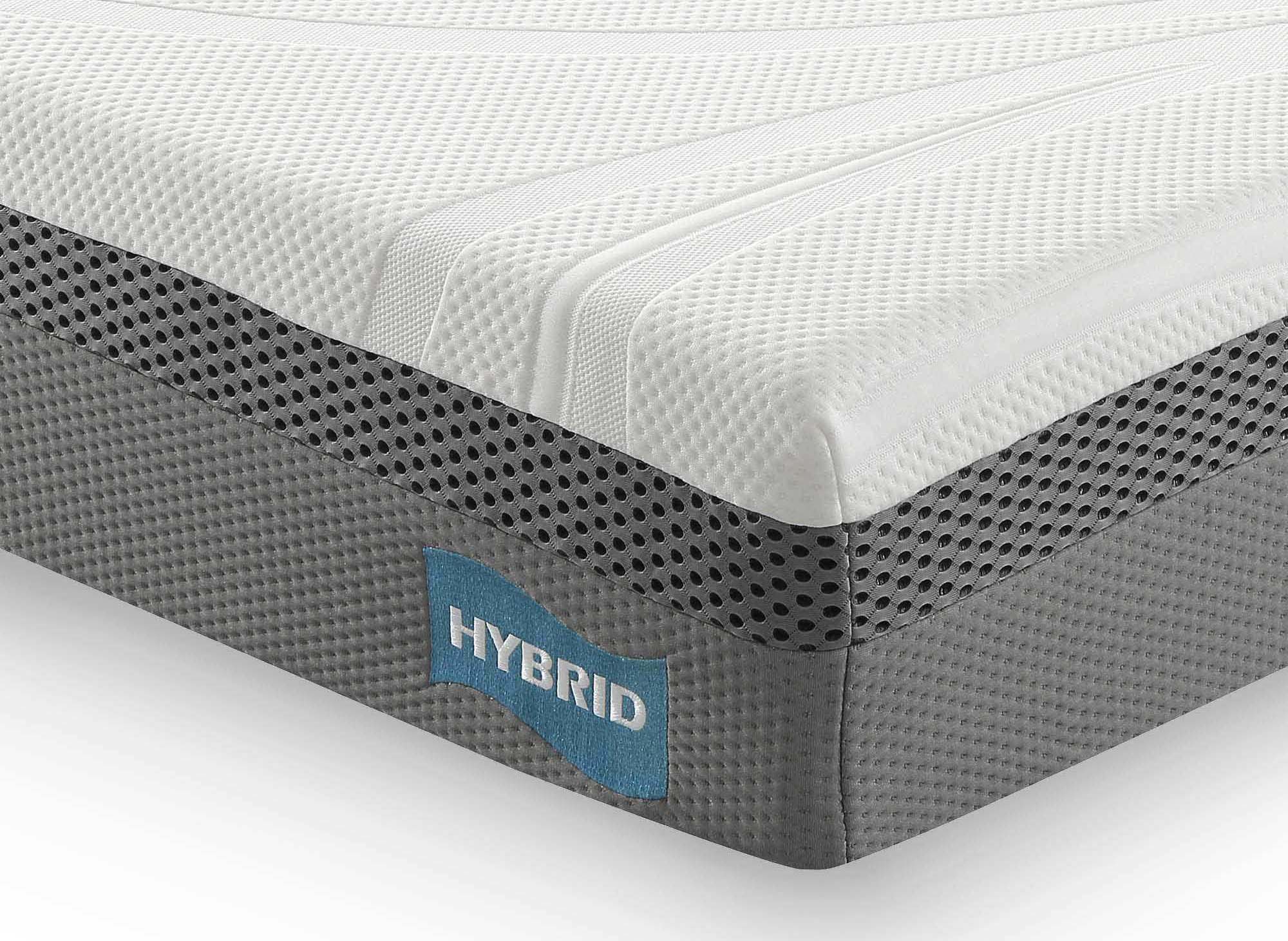 Matelas HYBRID 160 x 200 cm ressorts ensachés et mémoire de forme épaisseur 26 cm