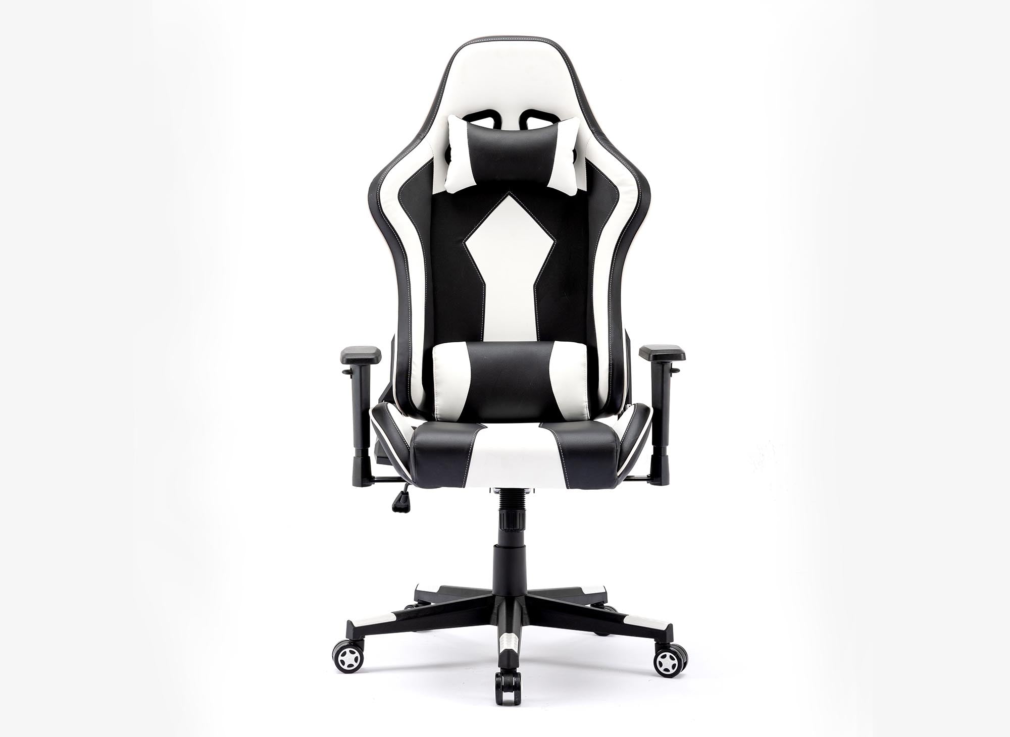 Fauteuil de bureau gaming en simili cuir noir et blanc SOUL