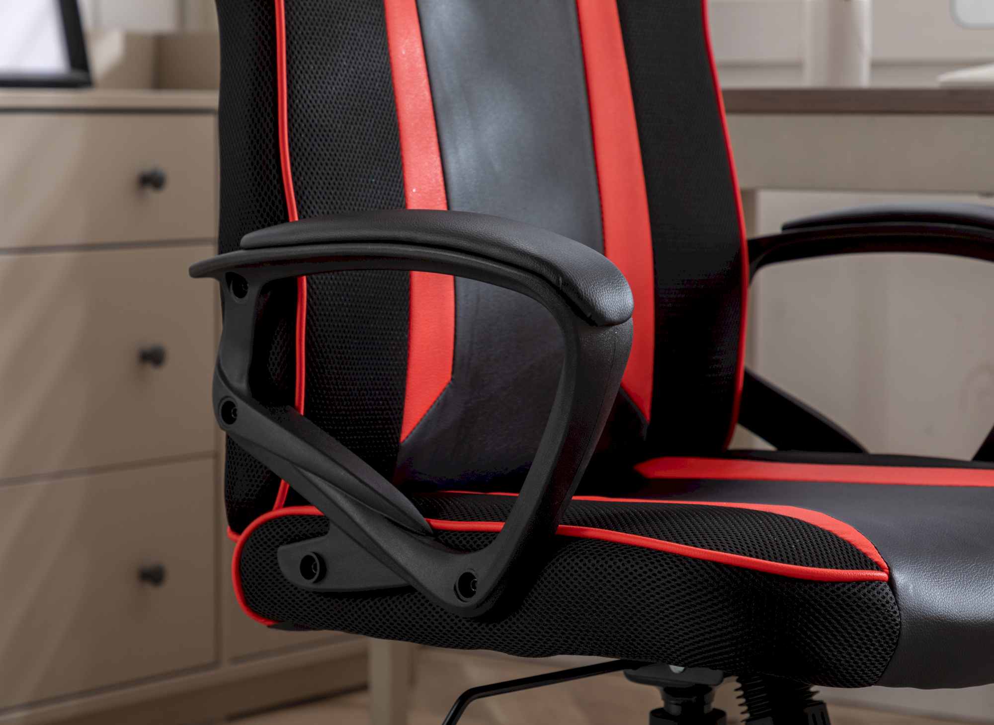 Fauteuil de bureau gaming noir et rouge MICRON