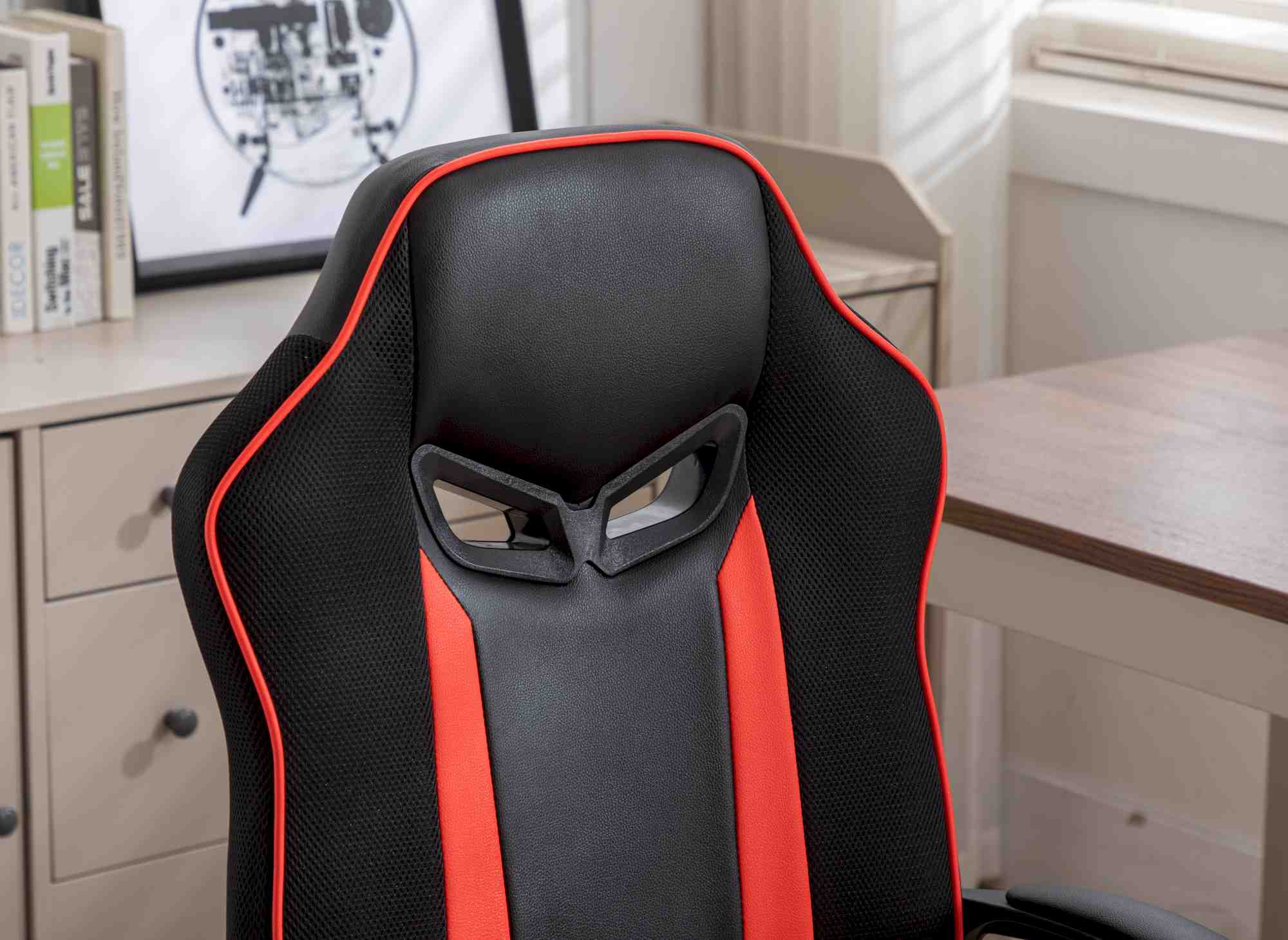 Fauteuil de bureau gaming noir et rouge MICRON