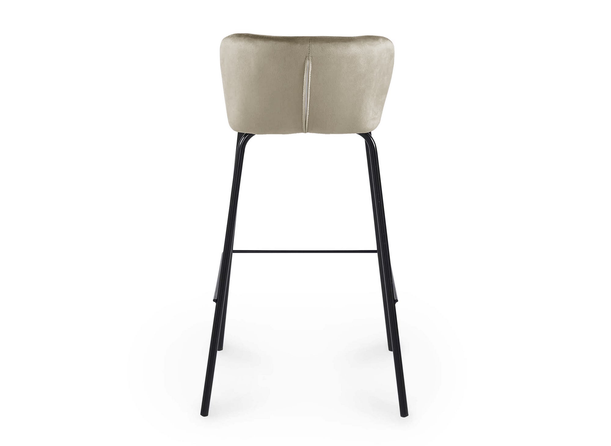 Lot de 2 tabourets de bar design en velours beige BOSCO