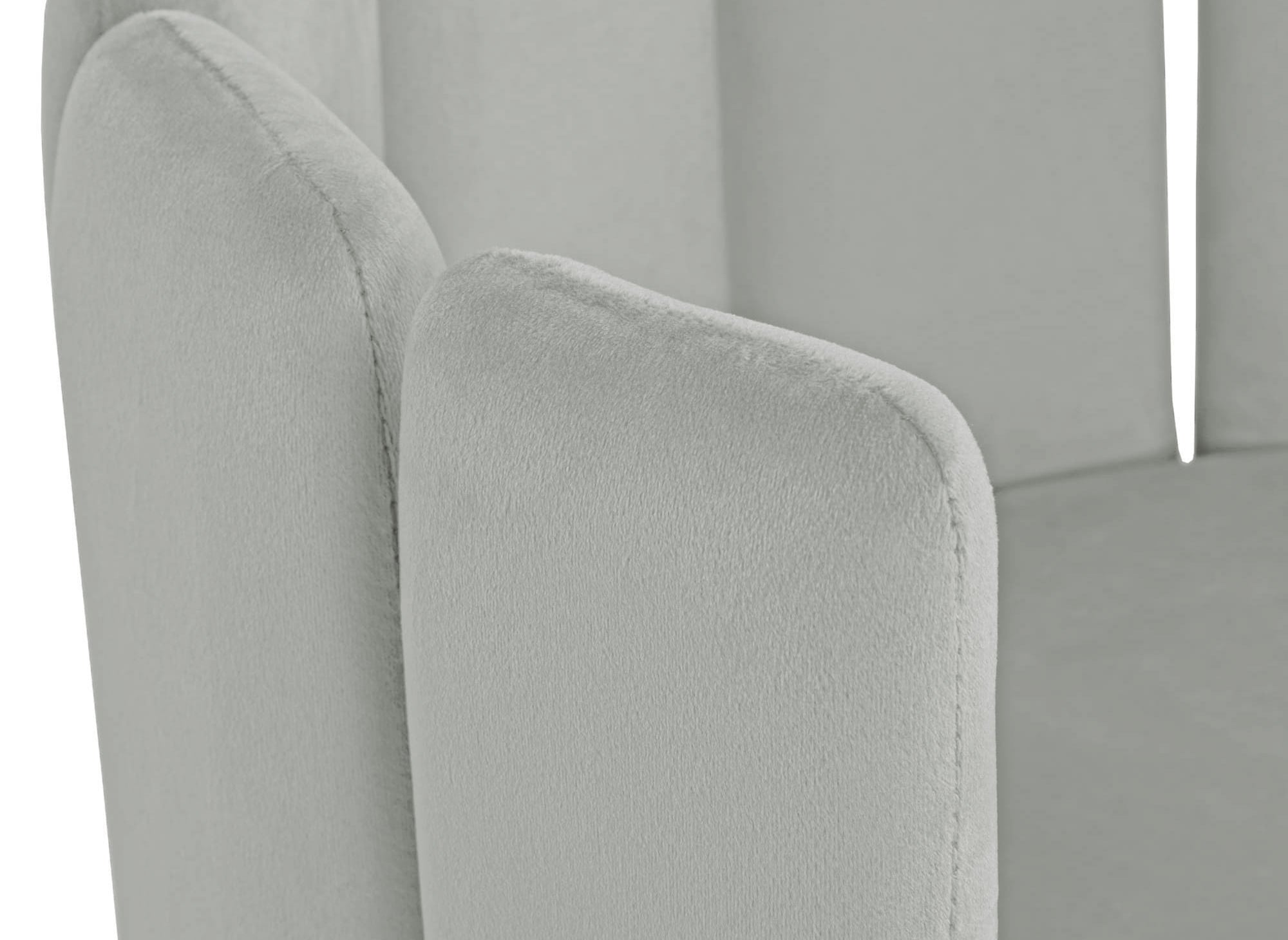 Lot de 2 tabourets de bar design en velours gris DEBBY