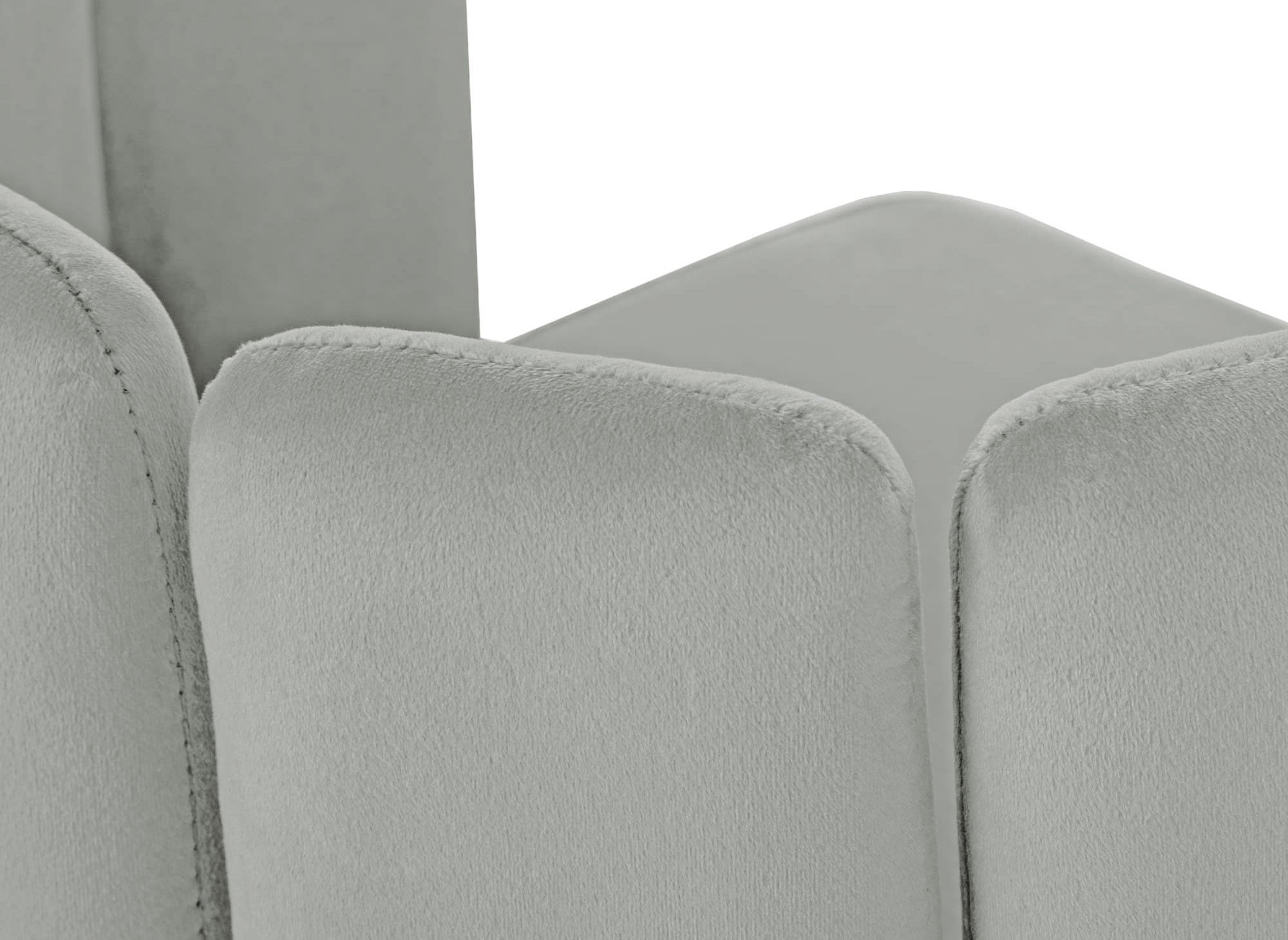 Lot de 2 tabourets de bar design en velours gris DEBBY