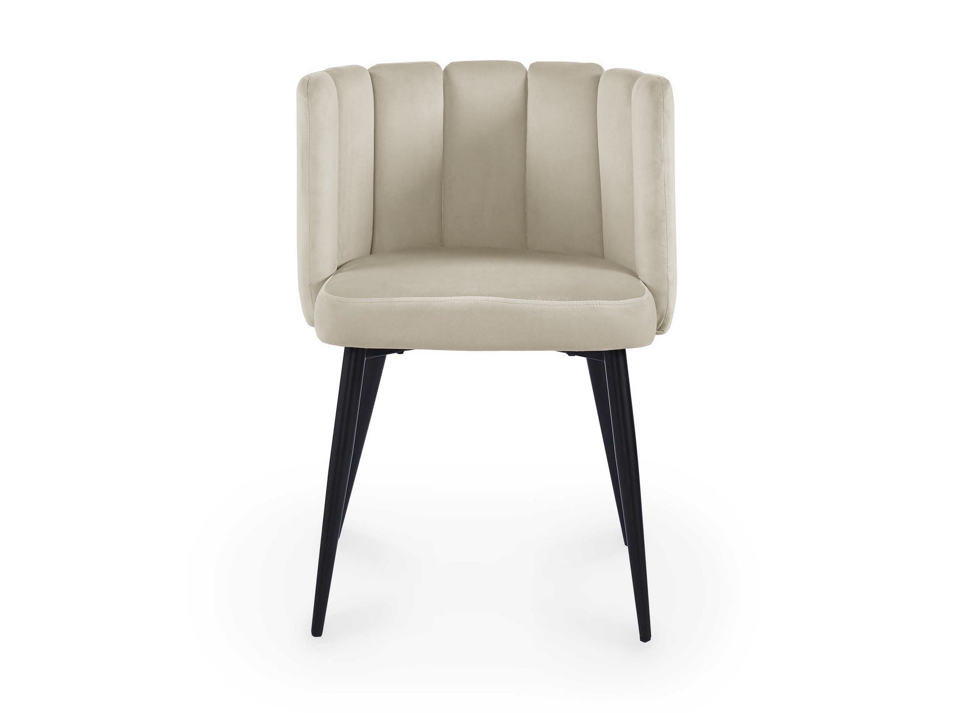 Lot de 2 chaises design en velours beige DEBBY