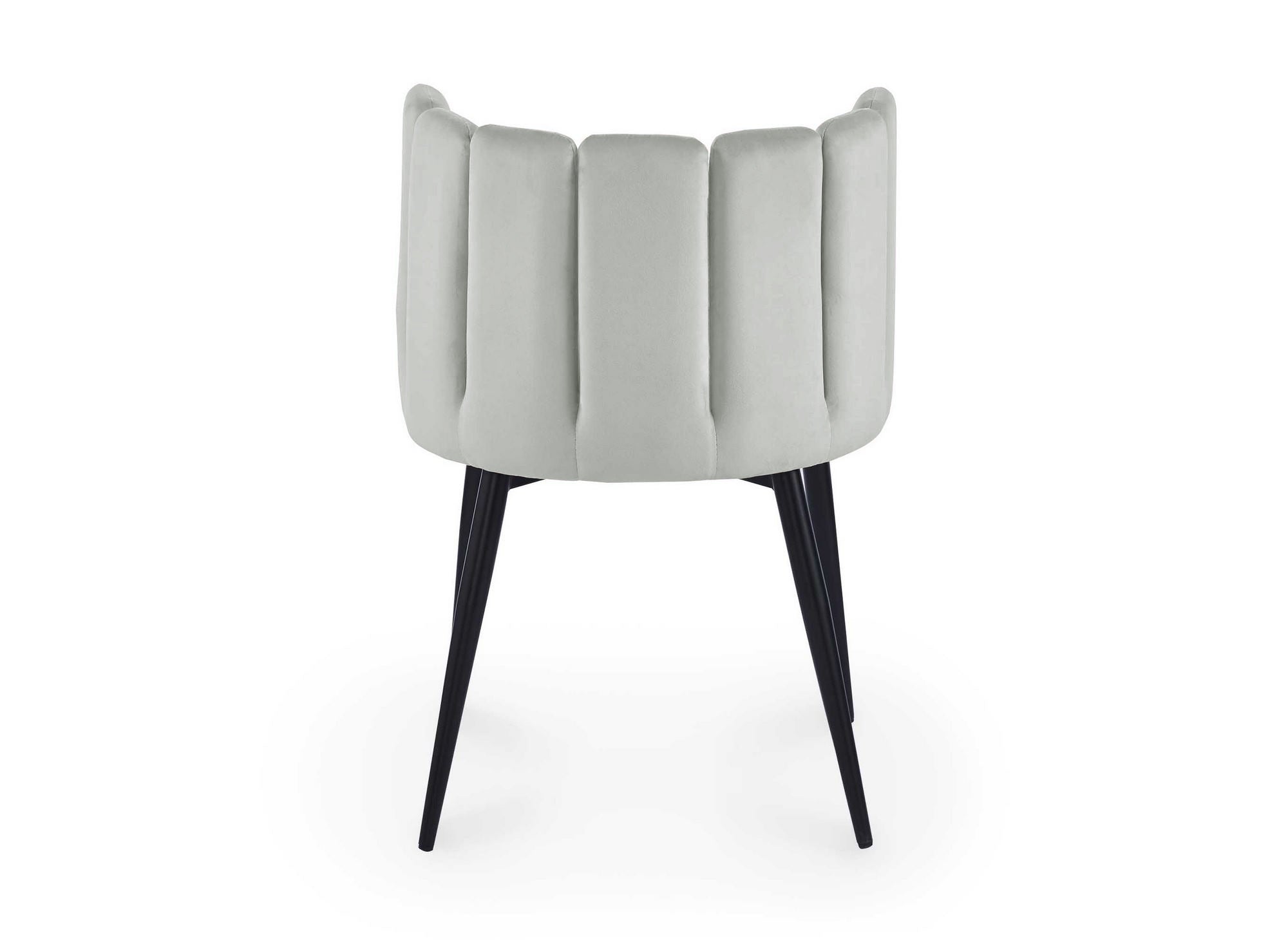 Lot de 2 chaises design en velours gris DEBBY