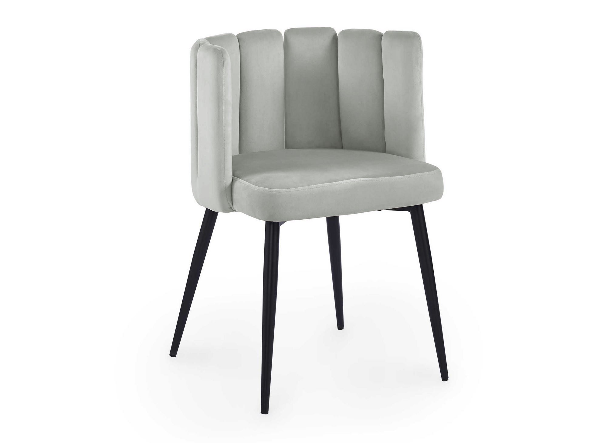 Lot de 2 chaises design en velours gris DEBBY