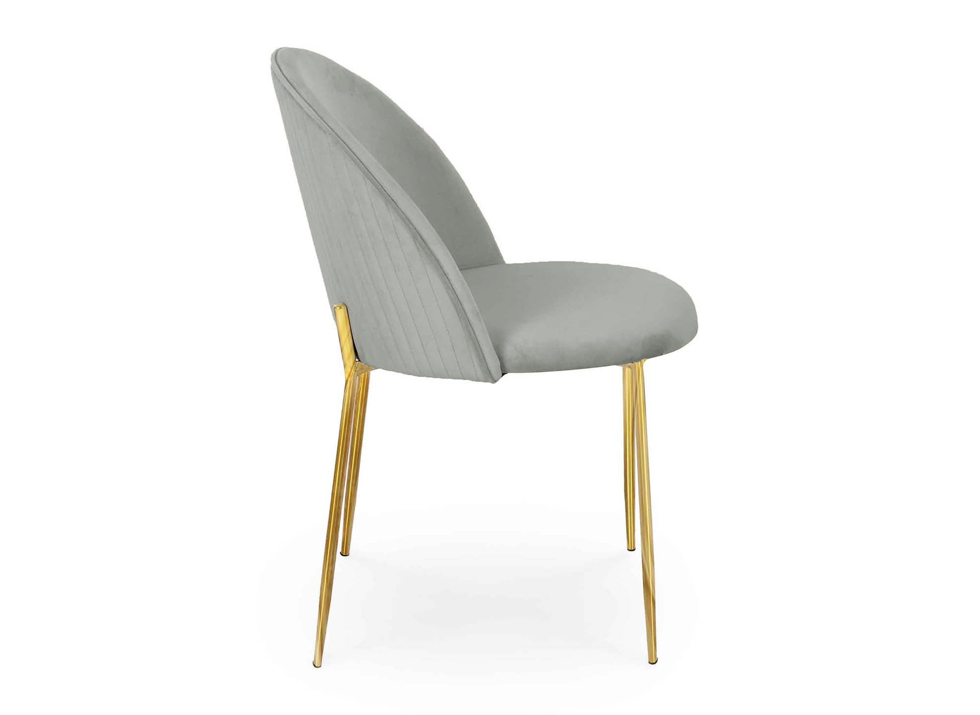 Lot de 2 chaises design en velours gris ARABEL