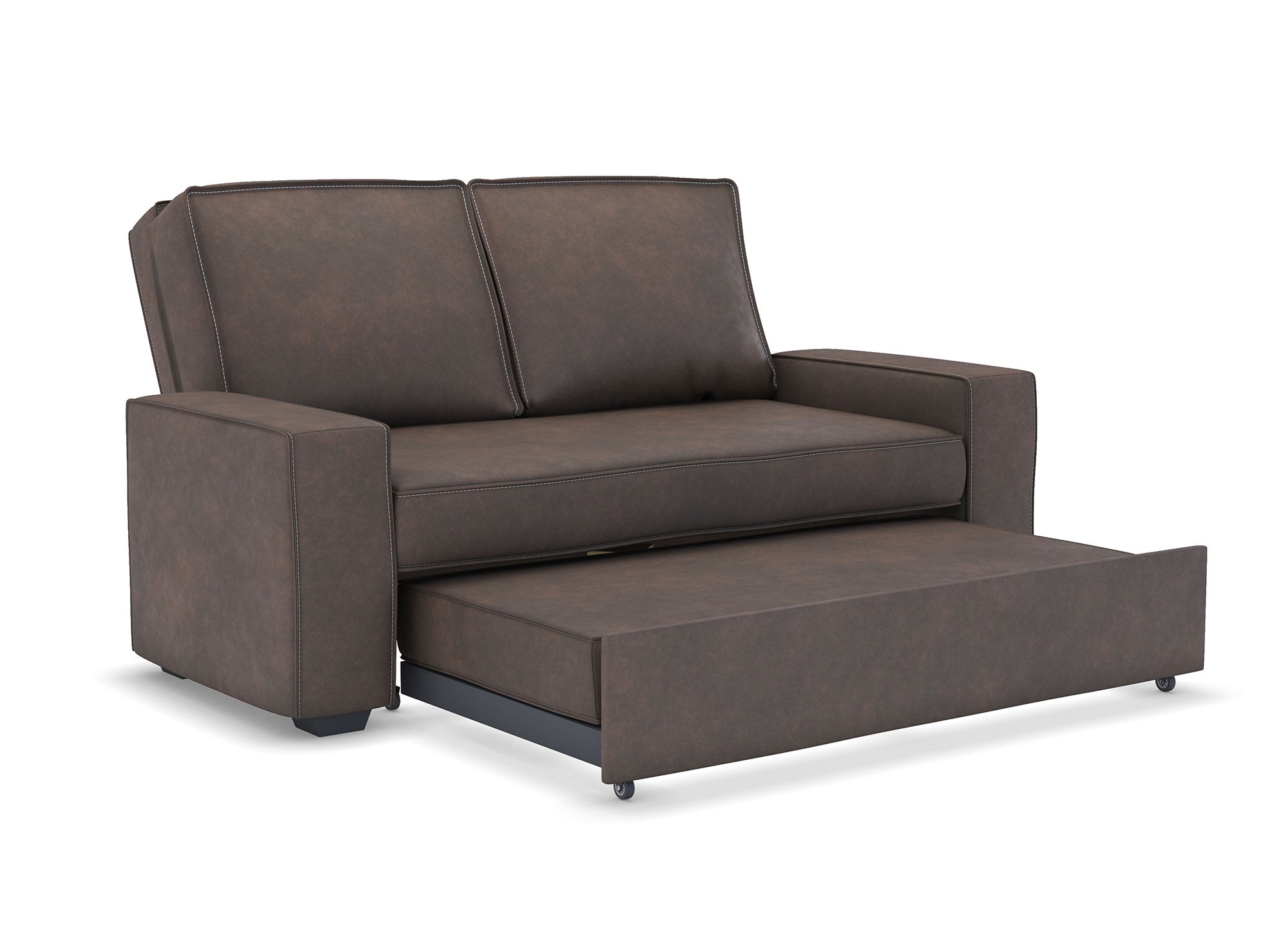 Canapé 3 places convertible marron JAMES