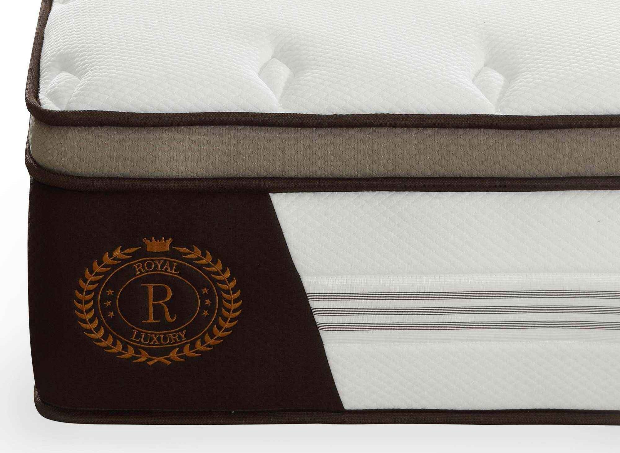 Matelas hybride ROYAL LUX 180 x 200 cm ressorts ensachés et mémoire de forme épaisseur 31 cm