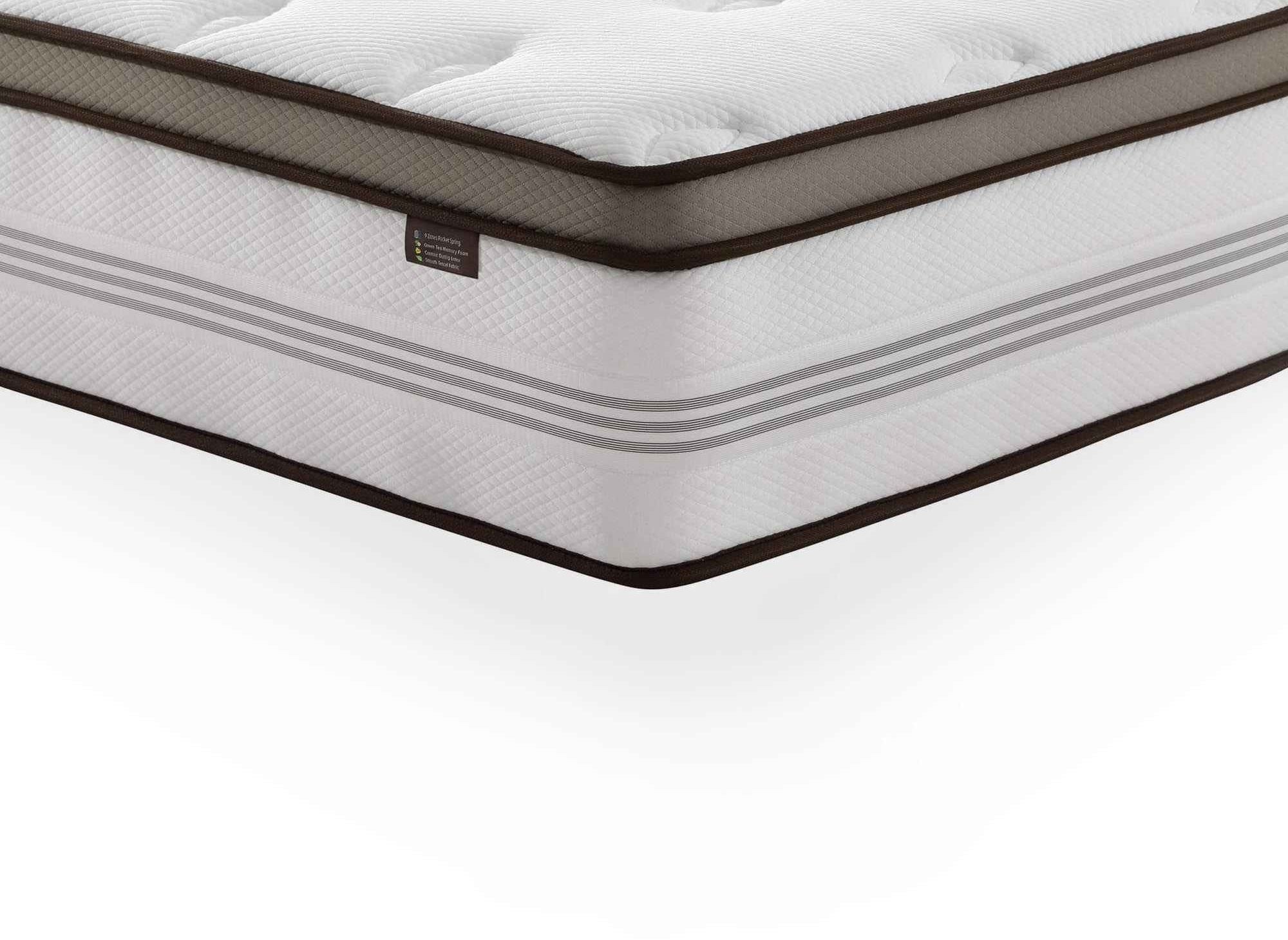 Matelas hybride ROYAL LUX 180 x 200 cm ressorts ensachés et mémoire de forme épaisseur 31 cm