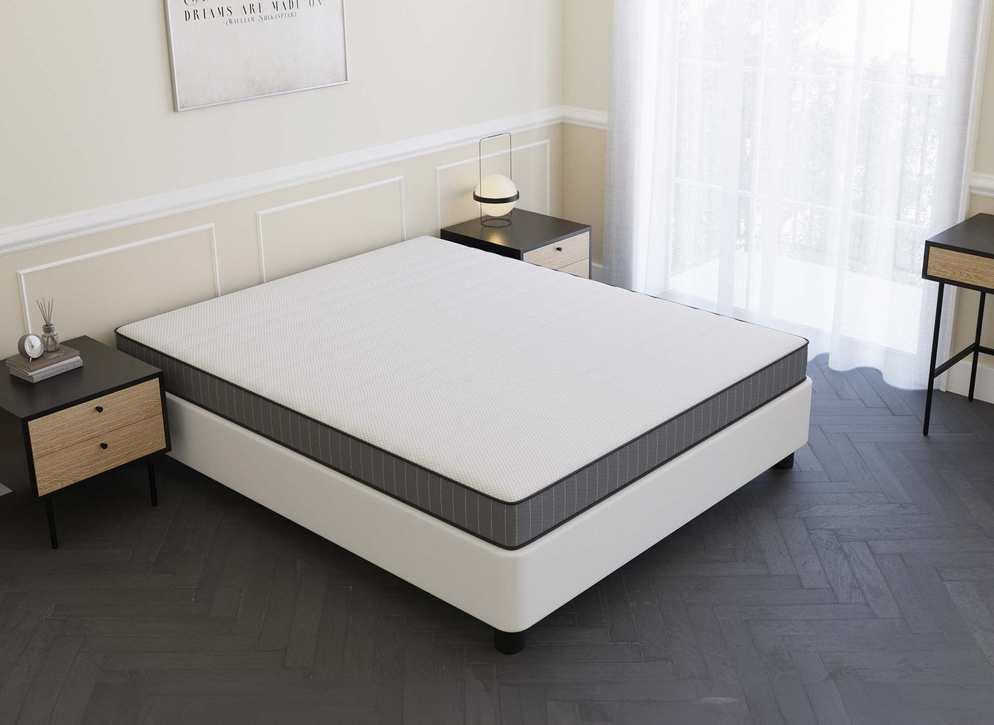 Matelas en mousse 160 x 200 cm épaisseur 15 cm WOLK