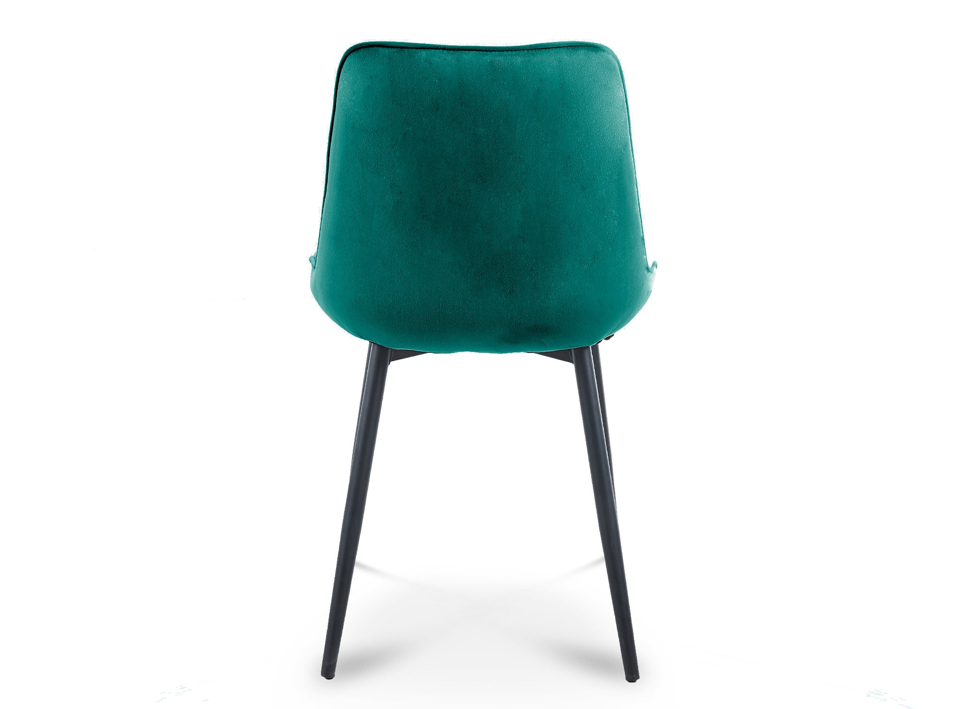 Lot de 4 chaises design en velours vert ELOVA