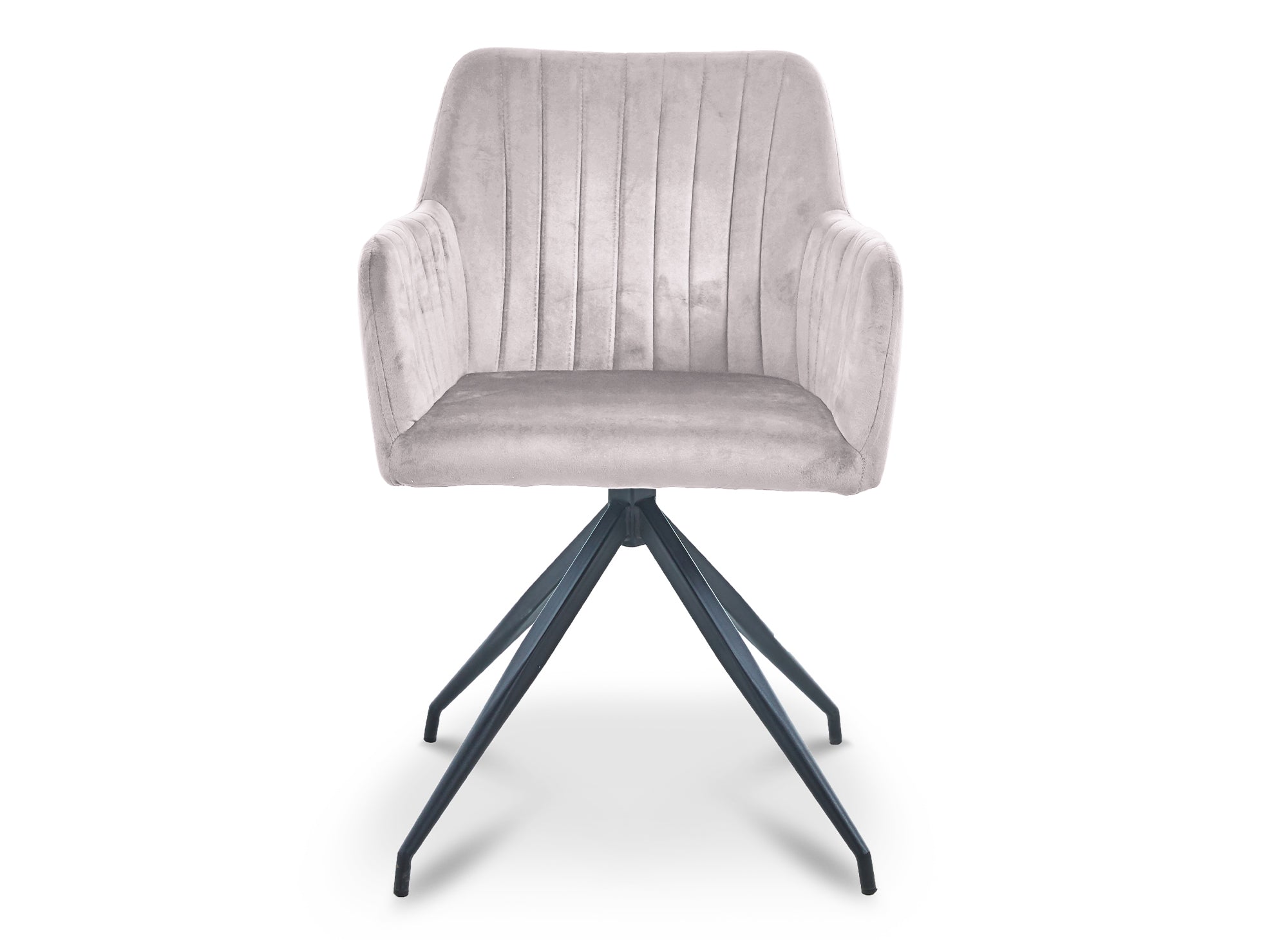 Lot de 2 chaises en velours beige pieds en métal noir RATUS