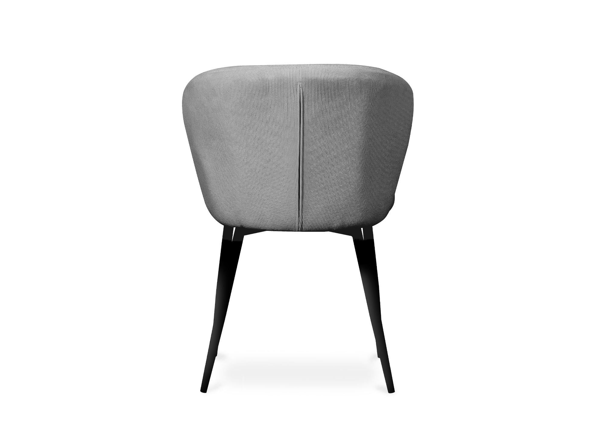 Lot de 4 chaises en velours côtelé gris DANIELA