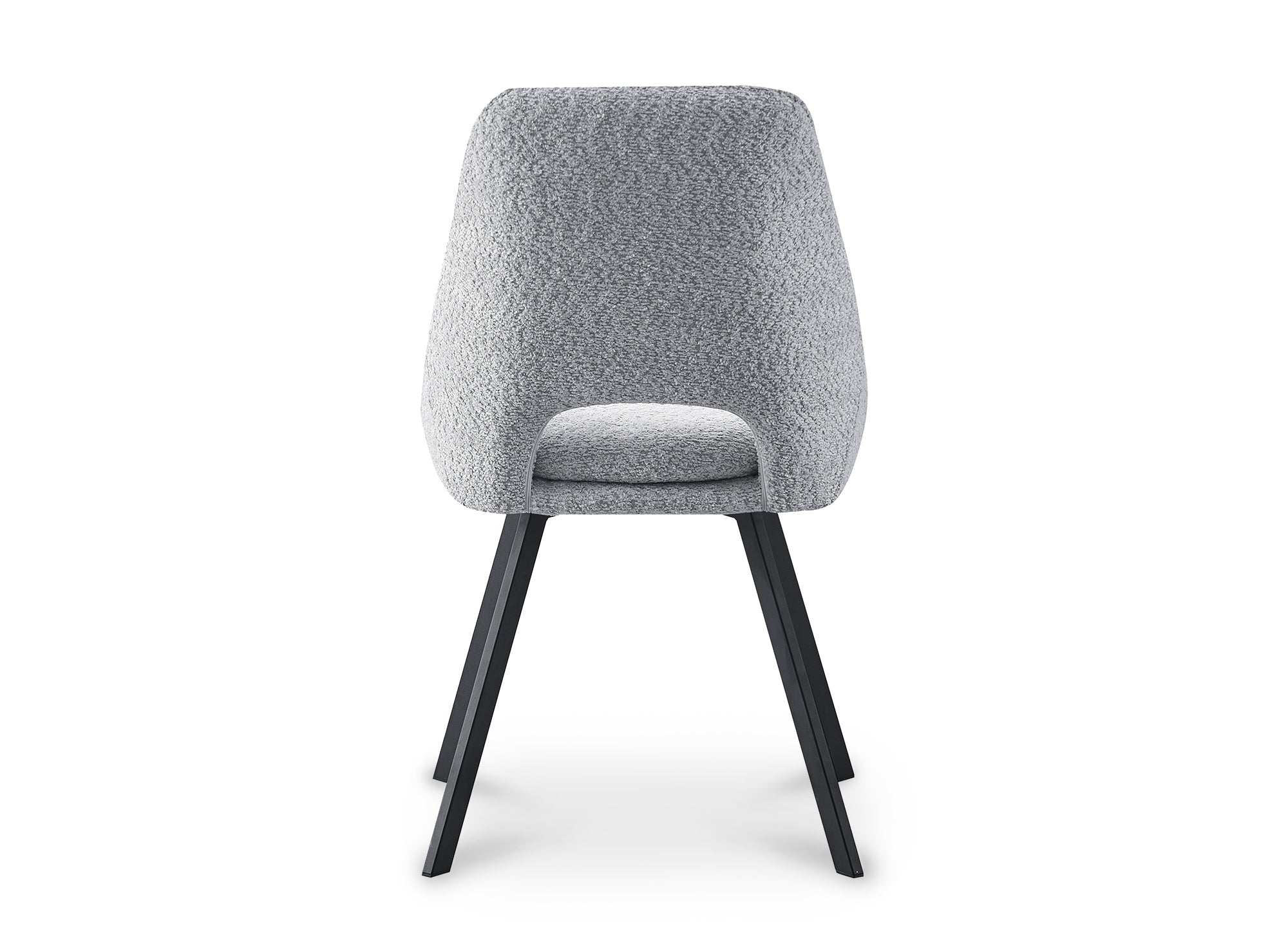 Lot de 2 chaises effet peau de mouton gris clair NARCISSE