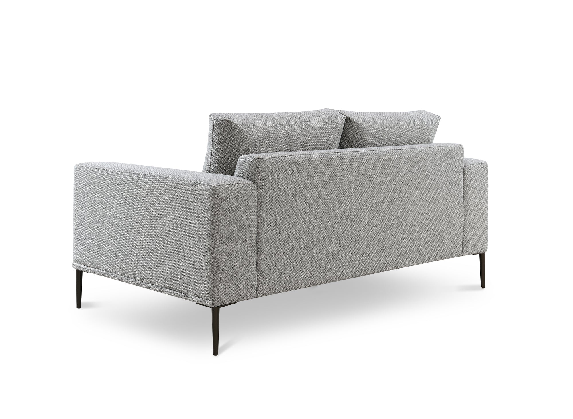 Canapé 2 places en tissu gris clair ARNOLD