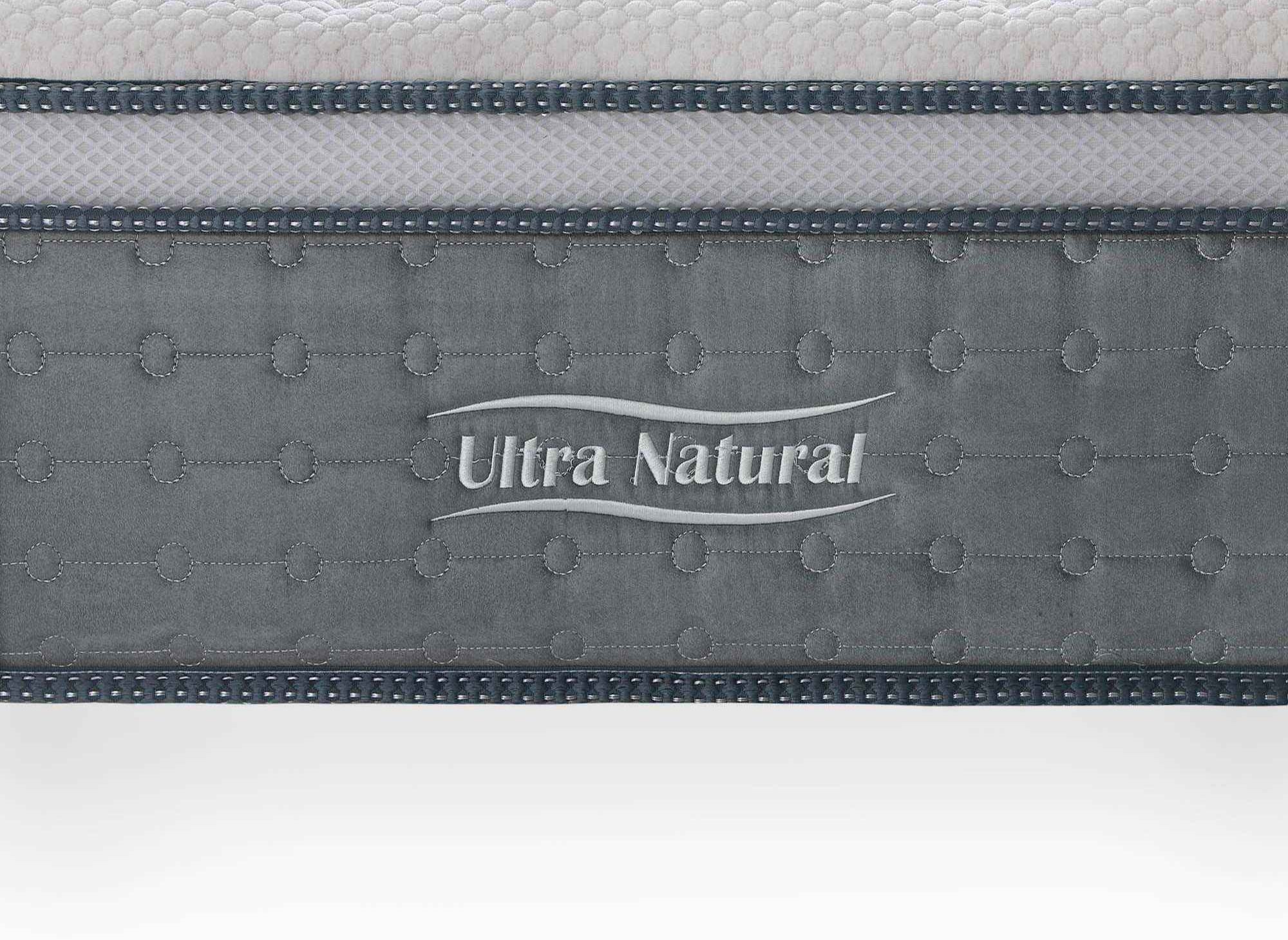 Matelas hybride NATURAL 160 x 200 cm ressorts ensachés et soie épaisseur 29 cm