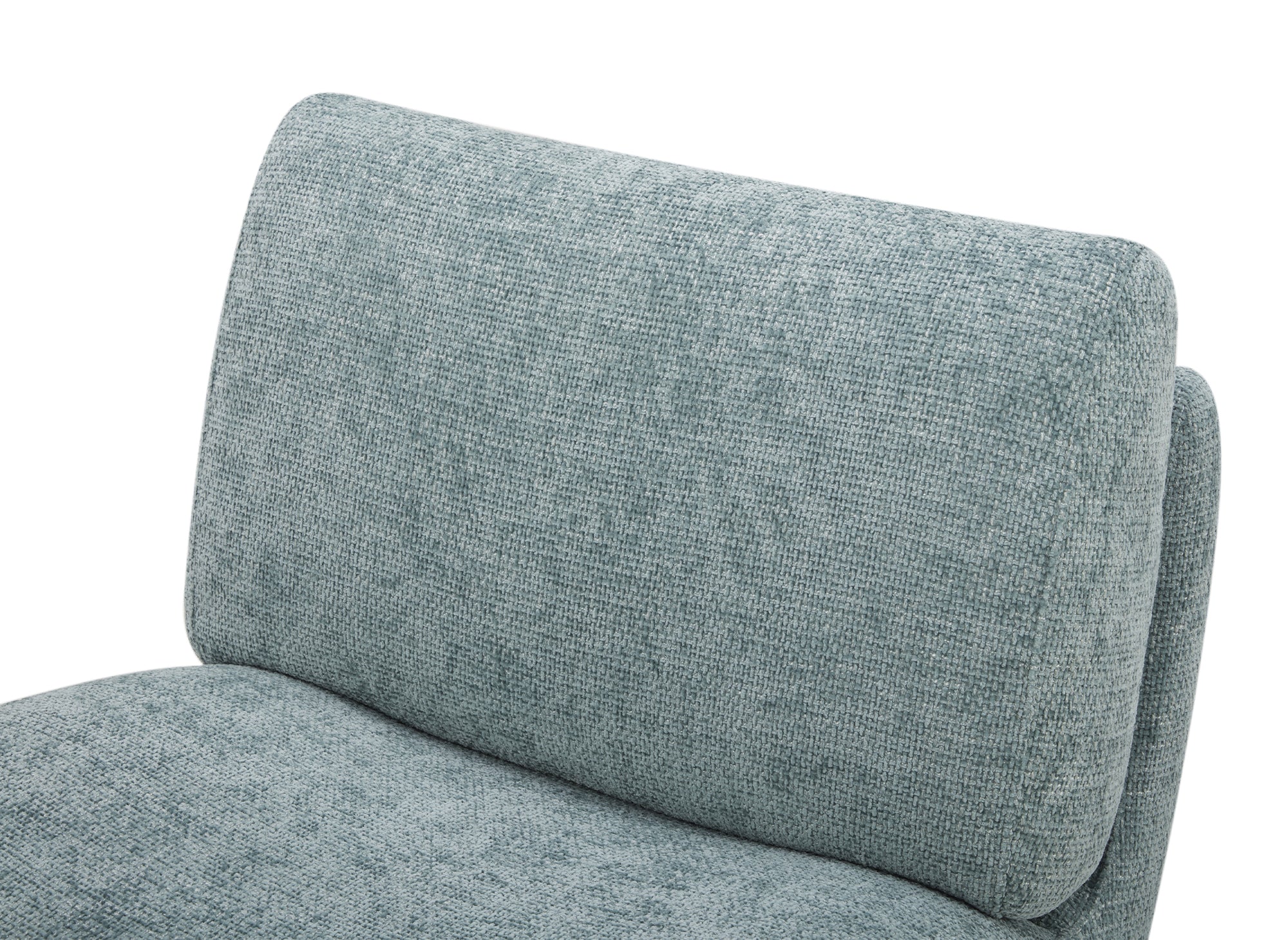 Fauteuil pivotant en velours chiné vert d'eau TANGO