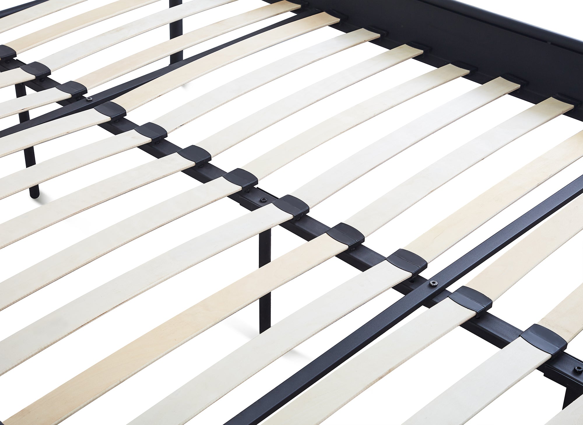 Lit double en métal noir KADY 160 x 200 cm