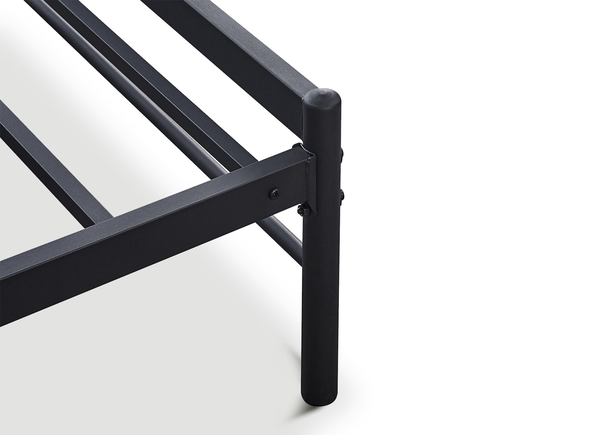 Lit double en métal noir GASTON 160x200 cm