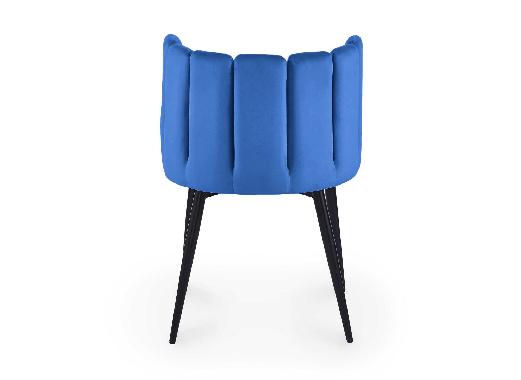 Lot de 2 chaises design en velours bleu DEBBY