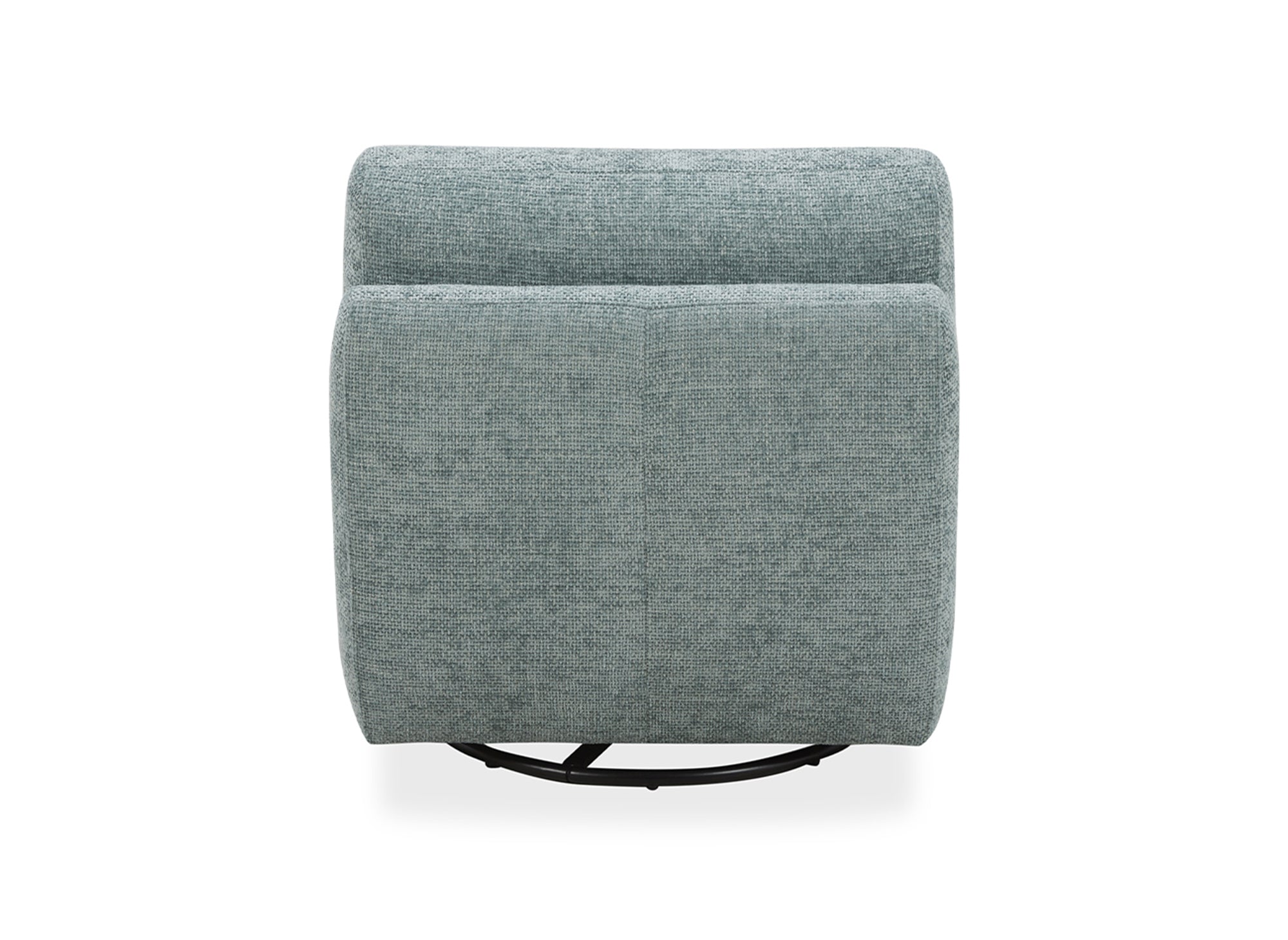 Fauteuil pivotant en velours chiné vert d'eau TANGO