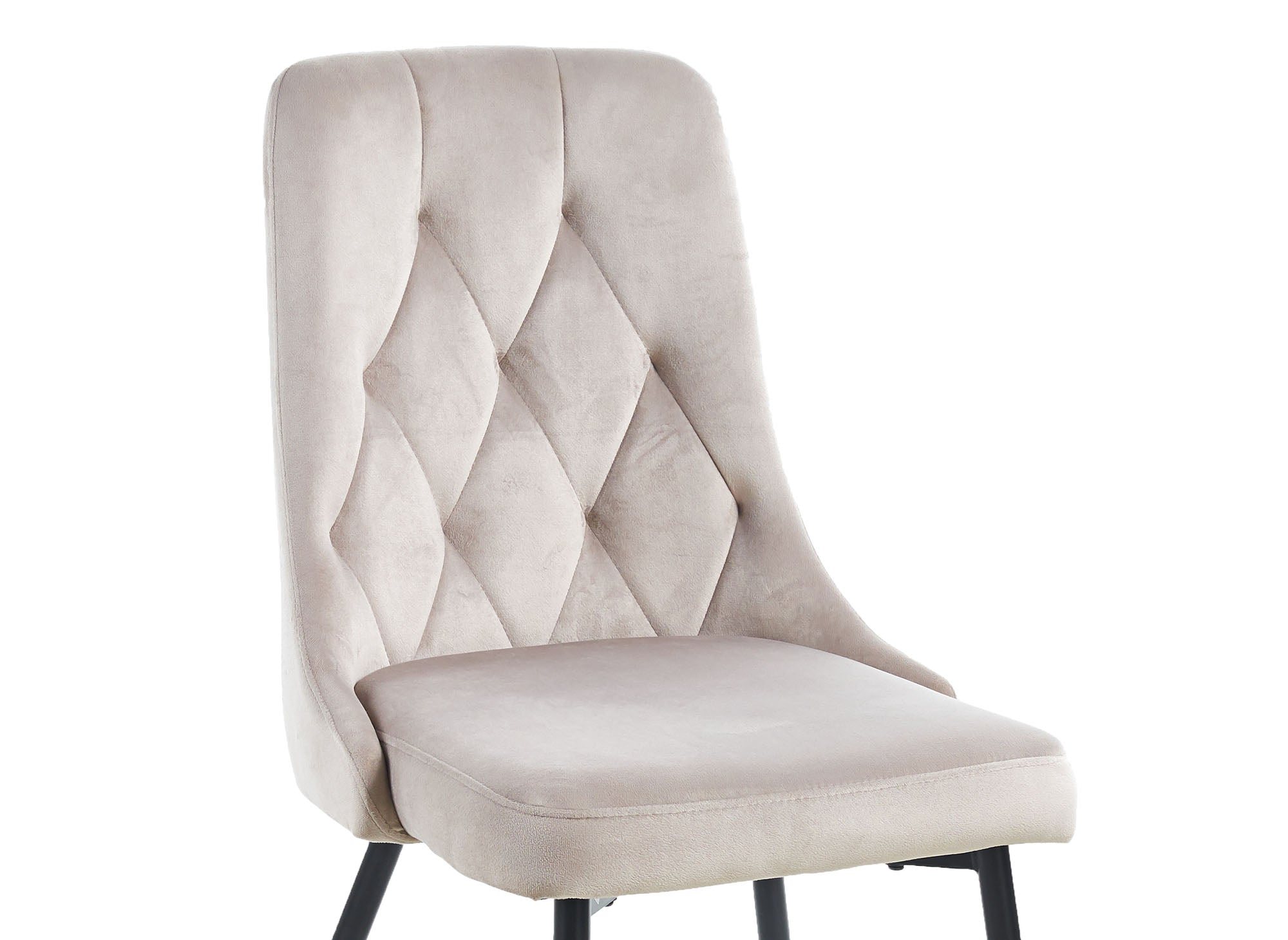 Lot de 4 chaises design en velours beige OLVEA