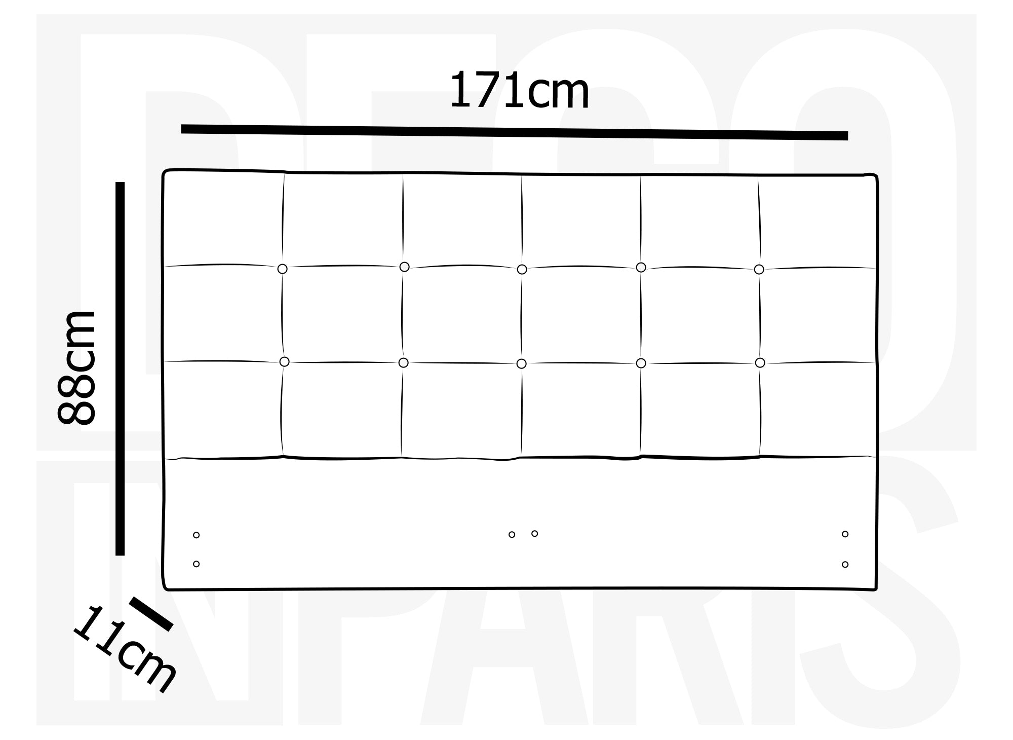 Tête de lit en tissu beige design 160 cm ALVERA